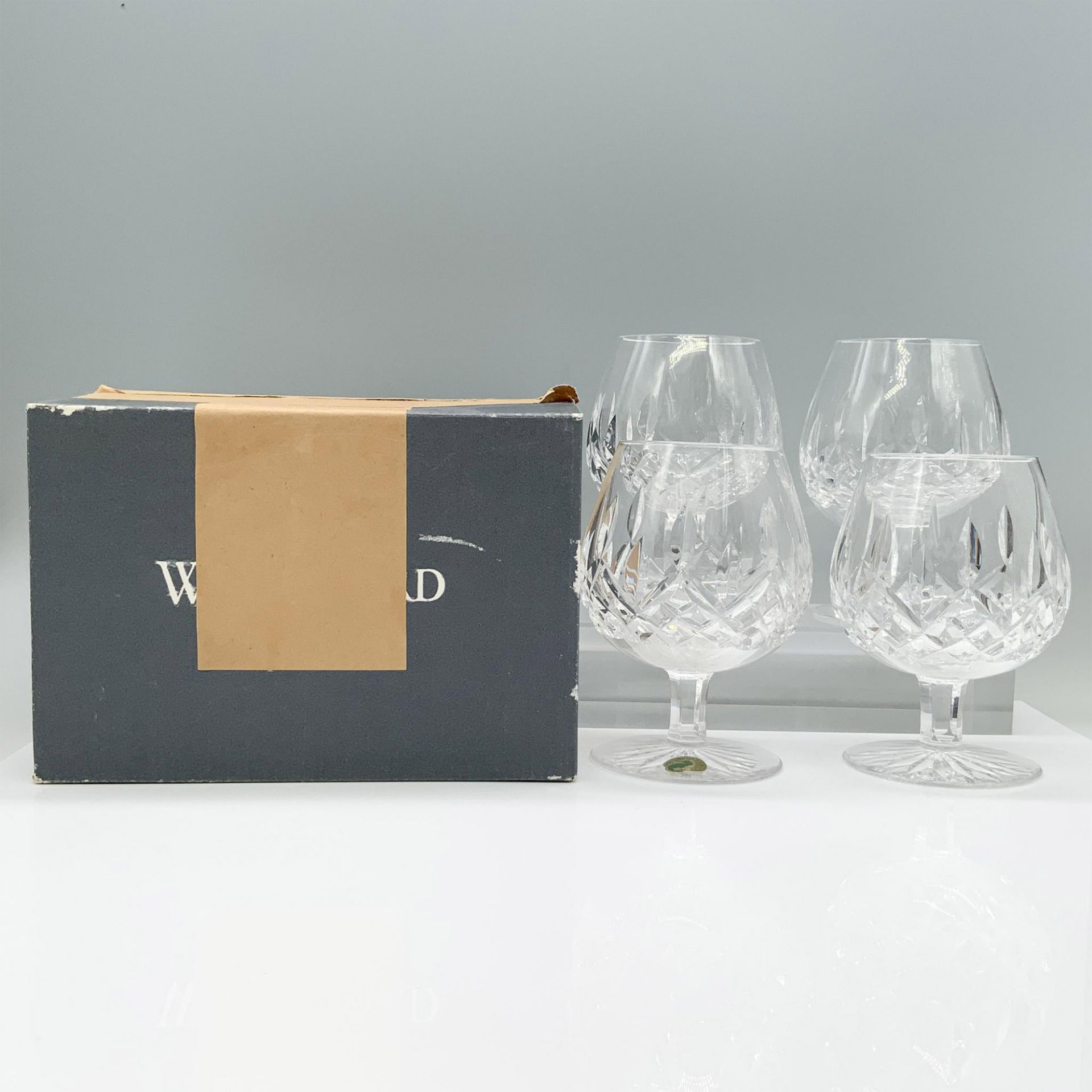 4pc Waterford Crystal Brandy Glasses, Lismore - Image 4 of 4