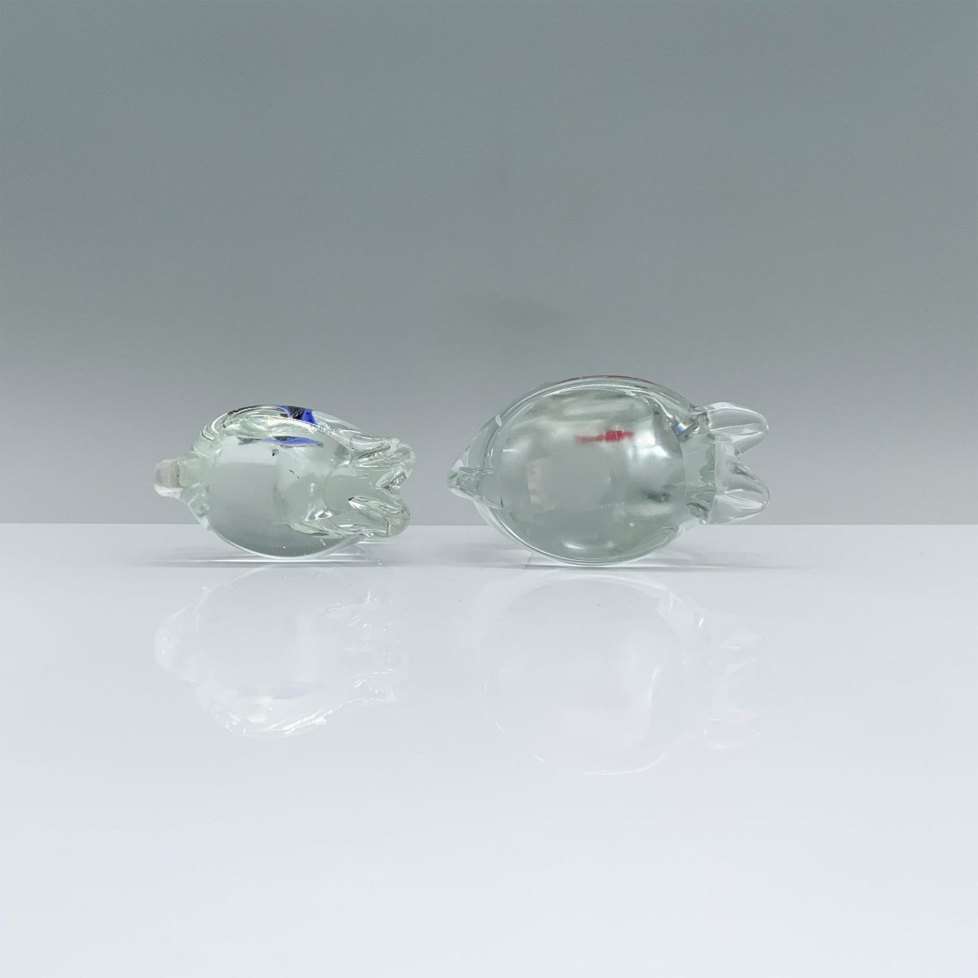 Pair of Fish in Stomach Art Glass Cat Figurines - Bild 3 aus 3