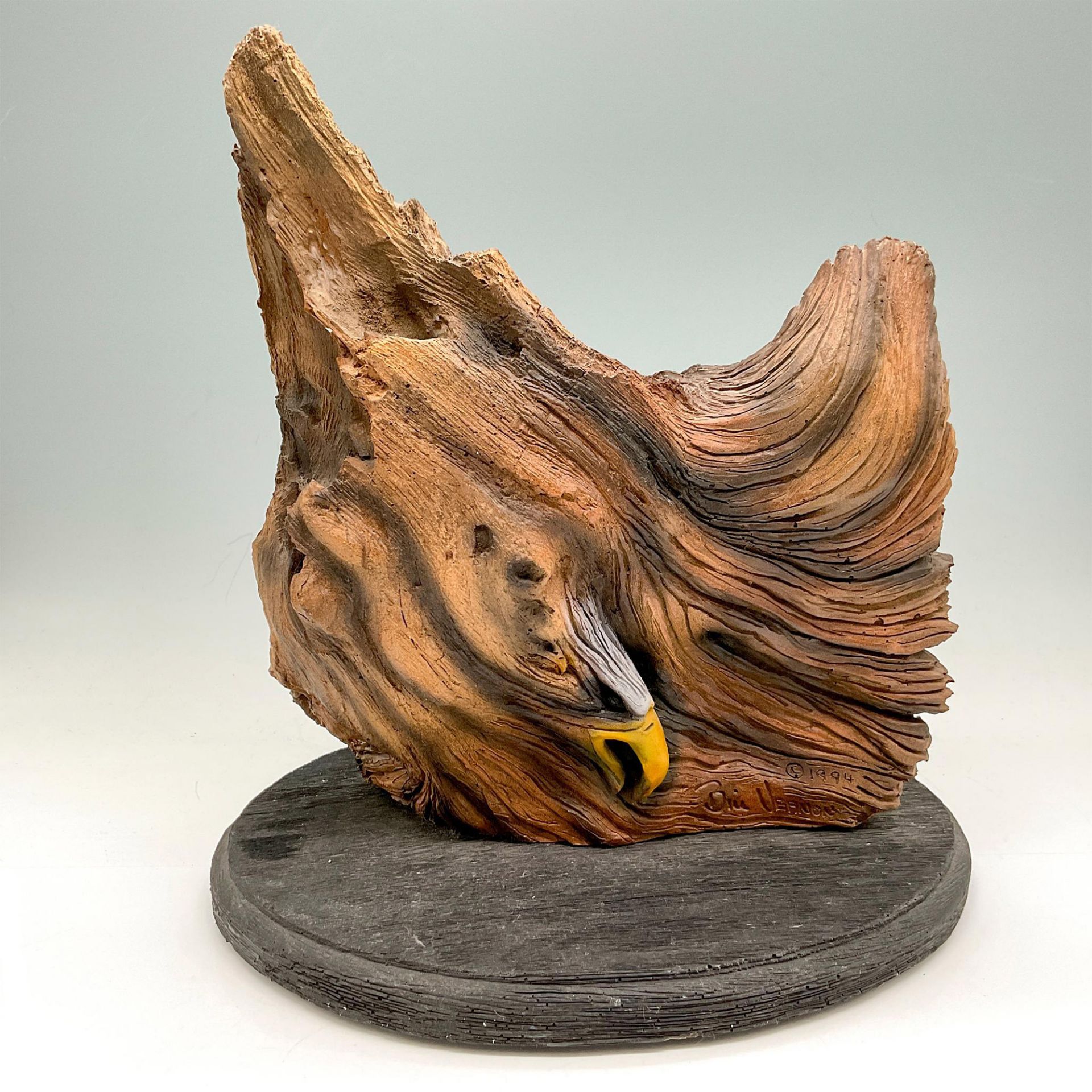 Bill Vernon Wood Sculpture, Night of Spirit Wolf - Image 3 of 3