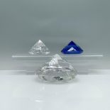 3pc Diamond Shaped Oleg Cassini Paperweights, Signed