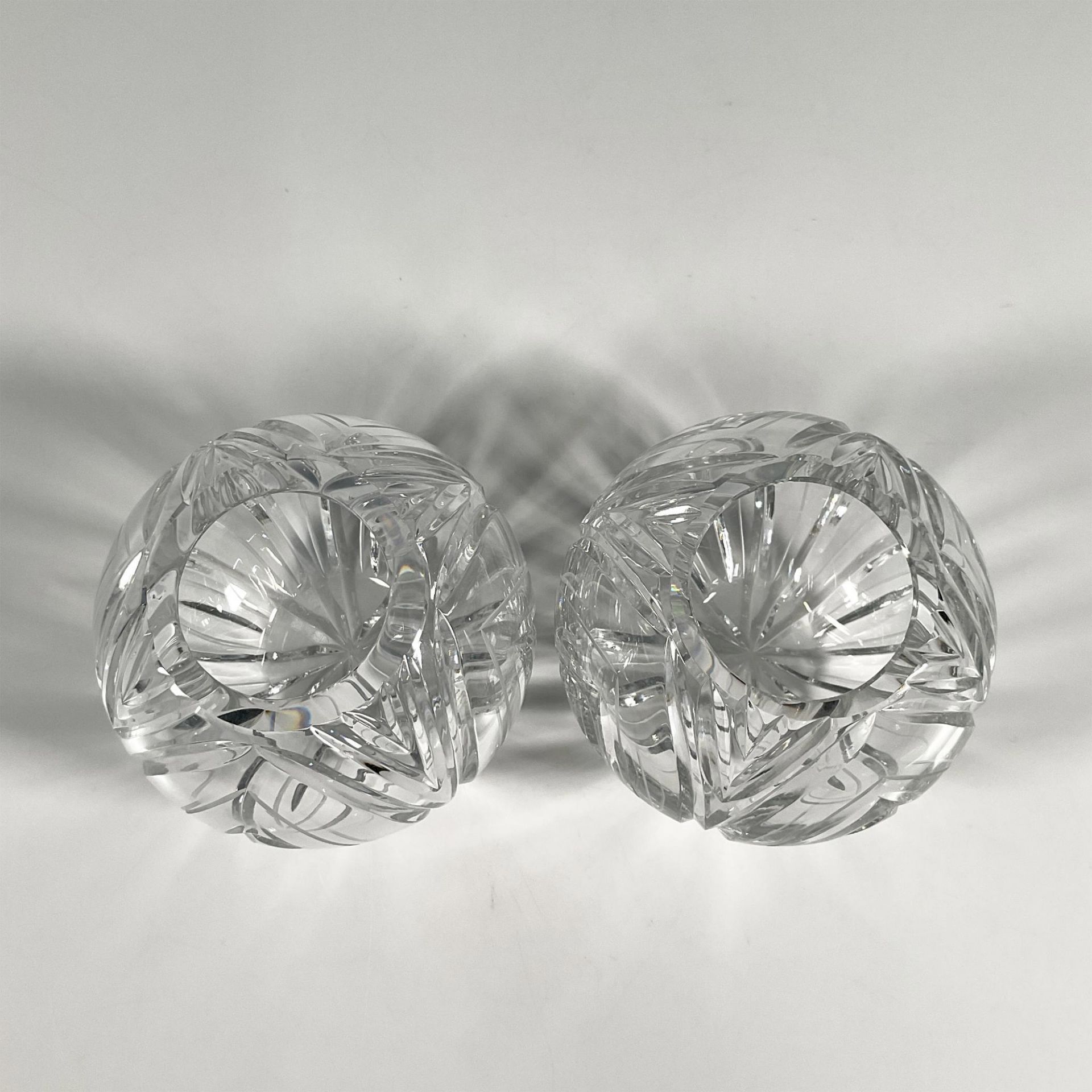 2pc Cut Crystal Vases - Image 2 of 3