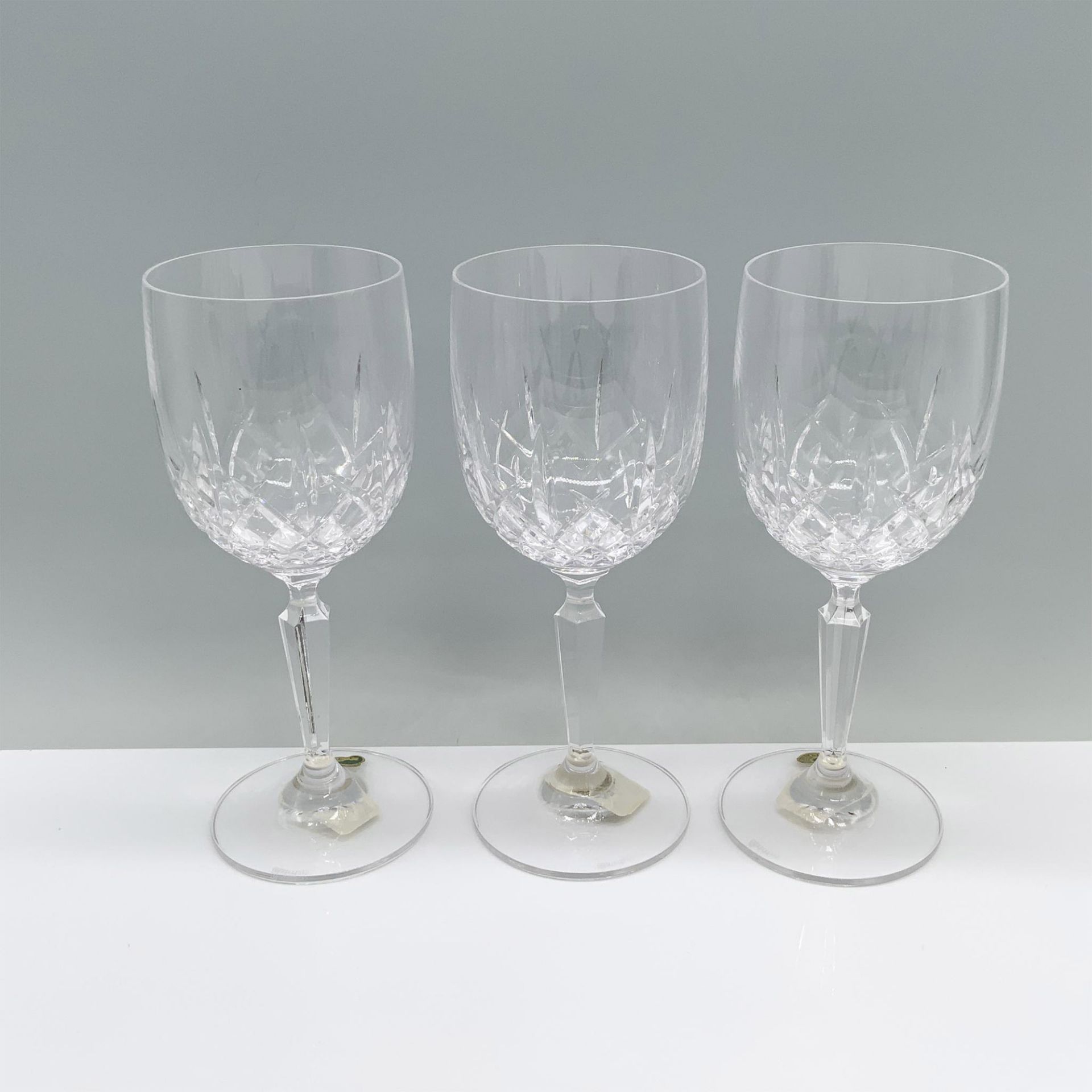 3pc Waterford Crystal Water Goblets, Newgrange - Image 2 of 4