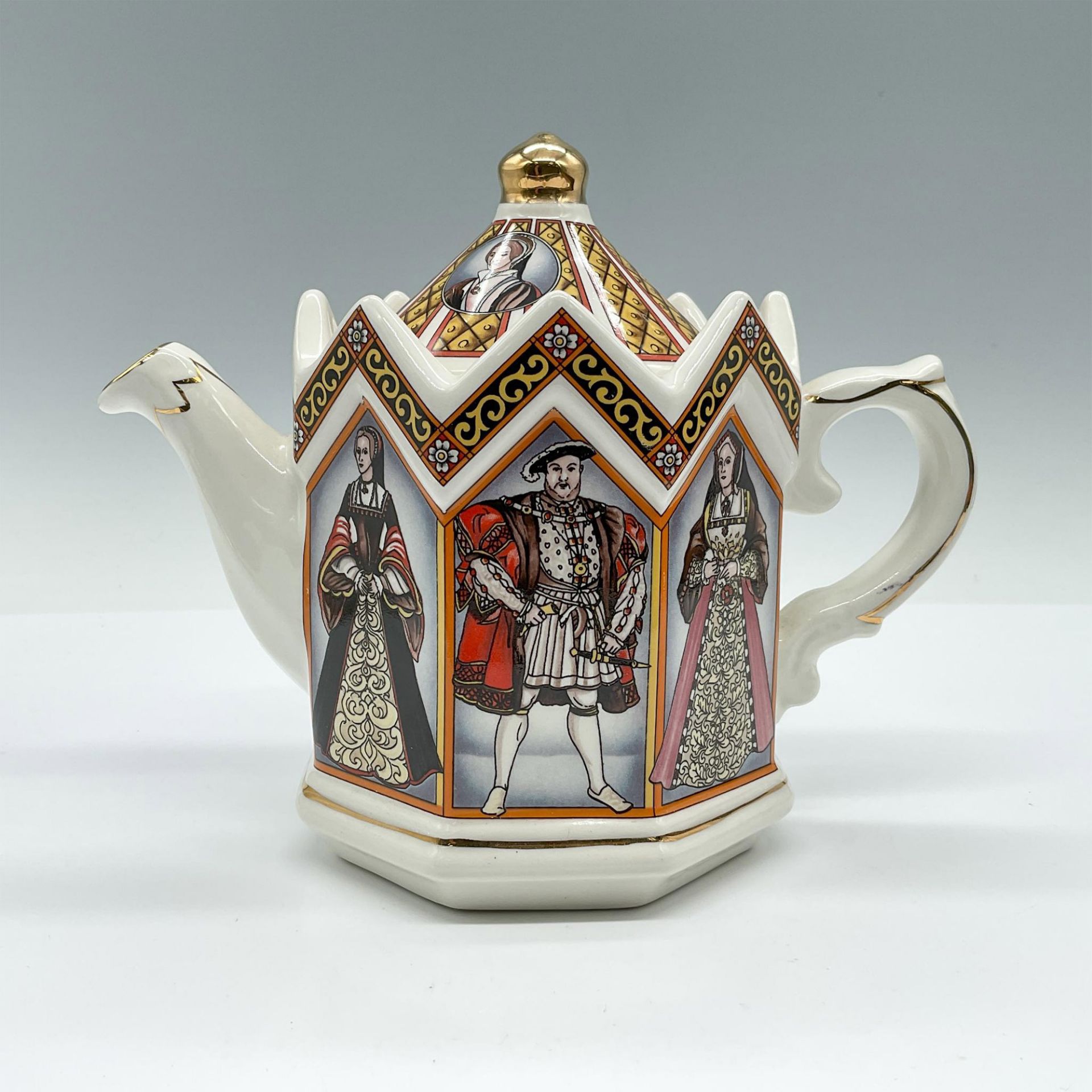 Sadler Lidded Teapot, King Henry VIII & 6 Wives - Bild 2 aus 3