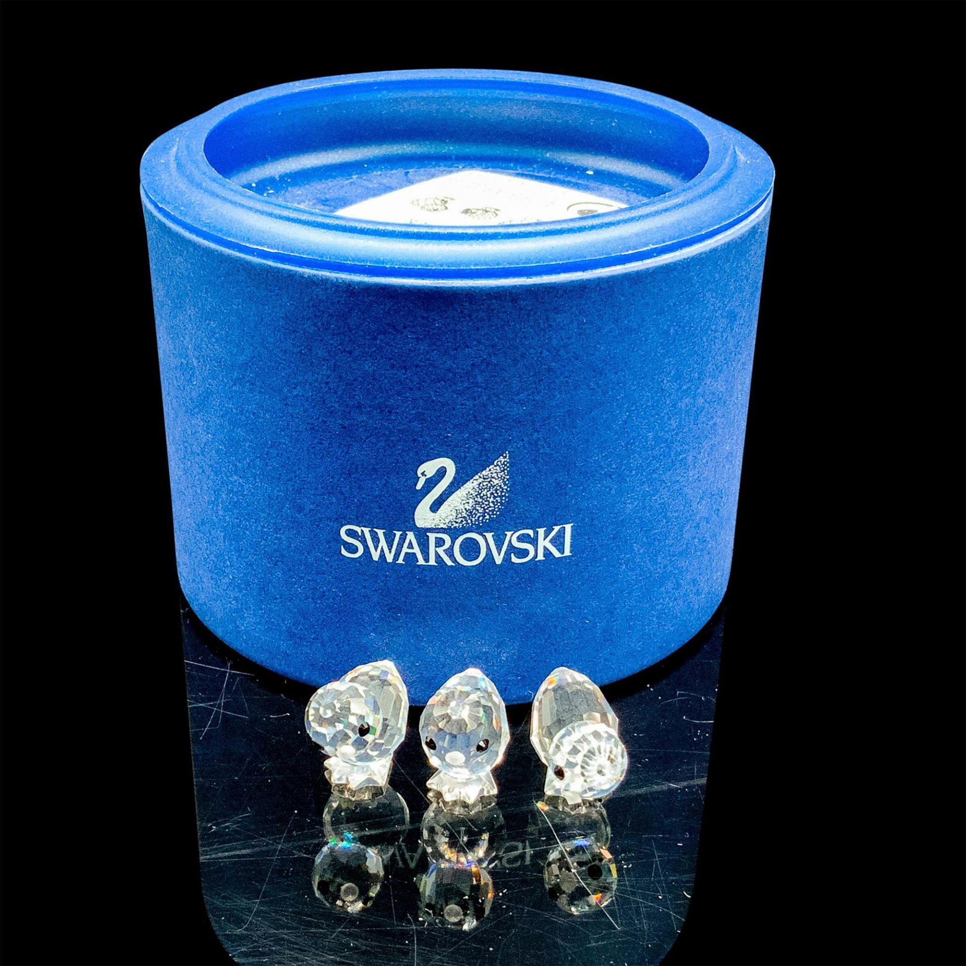 Swarovski Silver Crystal Figurine Set, 3 Mini Chicks 14824 - Image 3 of 3