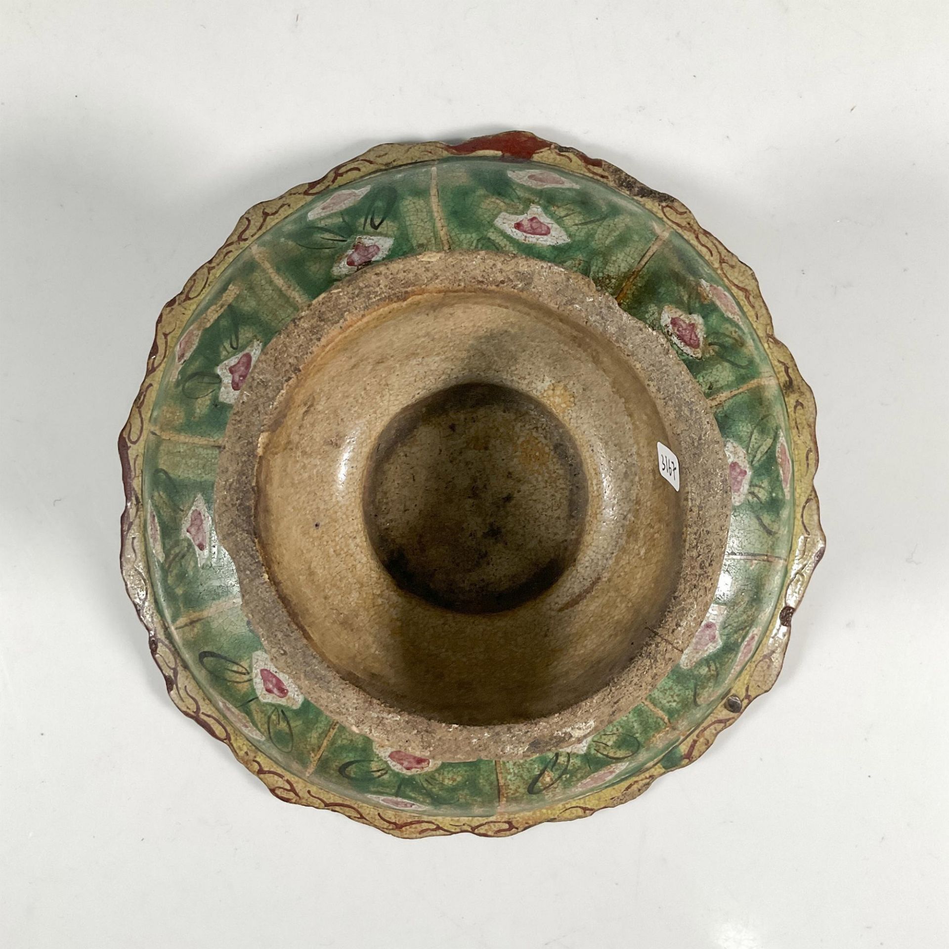 19th Century Thai Ceramic Polychrome Fruit Bowl - Image 4 of 4