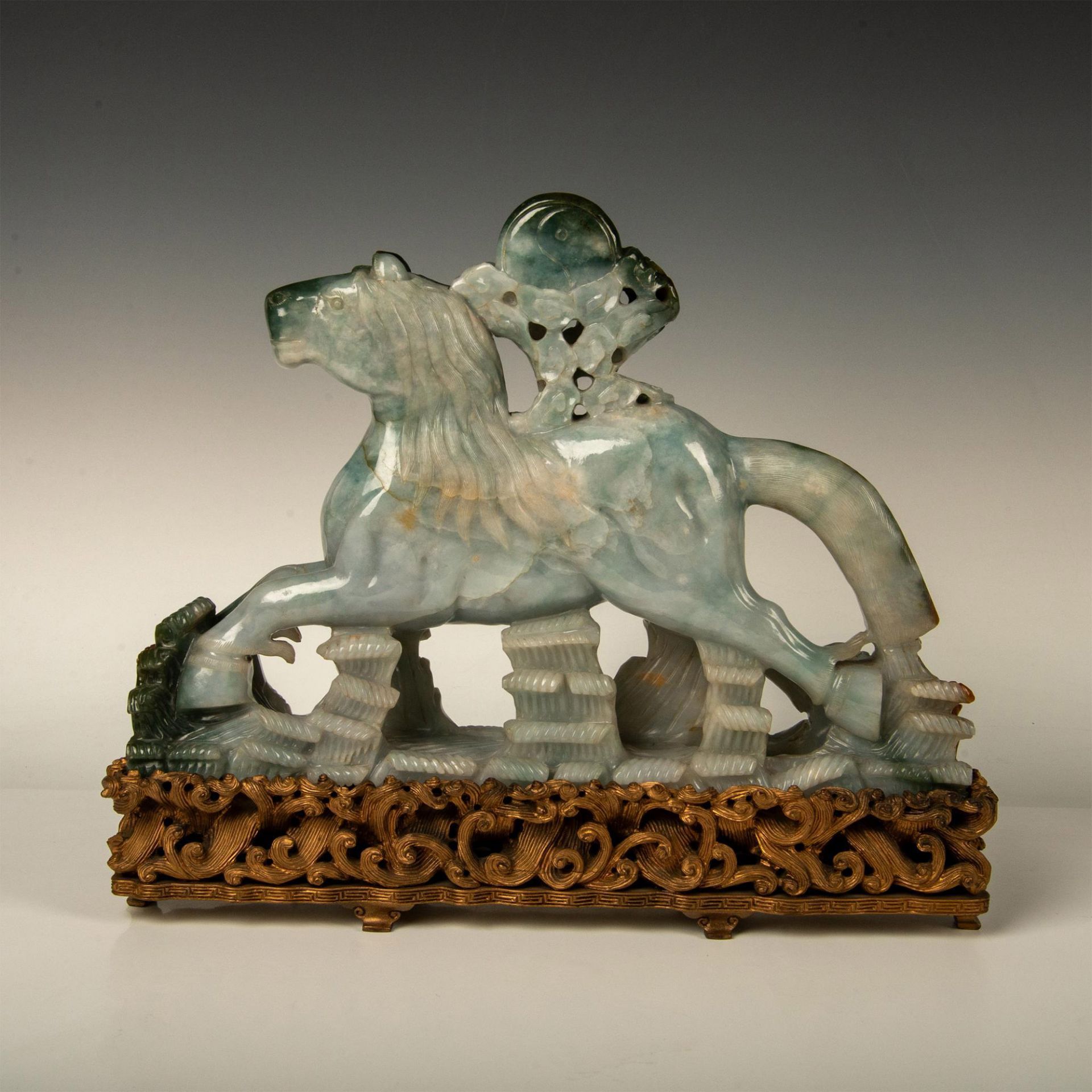 Pair of Antique Chinese Jadeite Horse Sculptures - Image 4 of 10