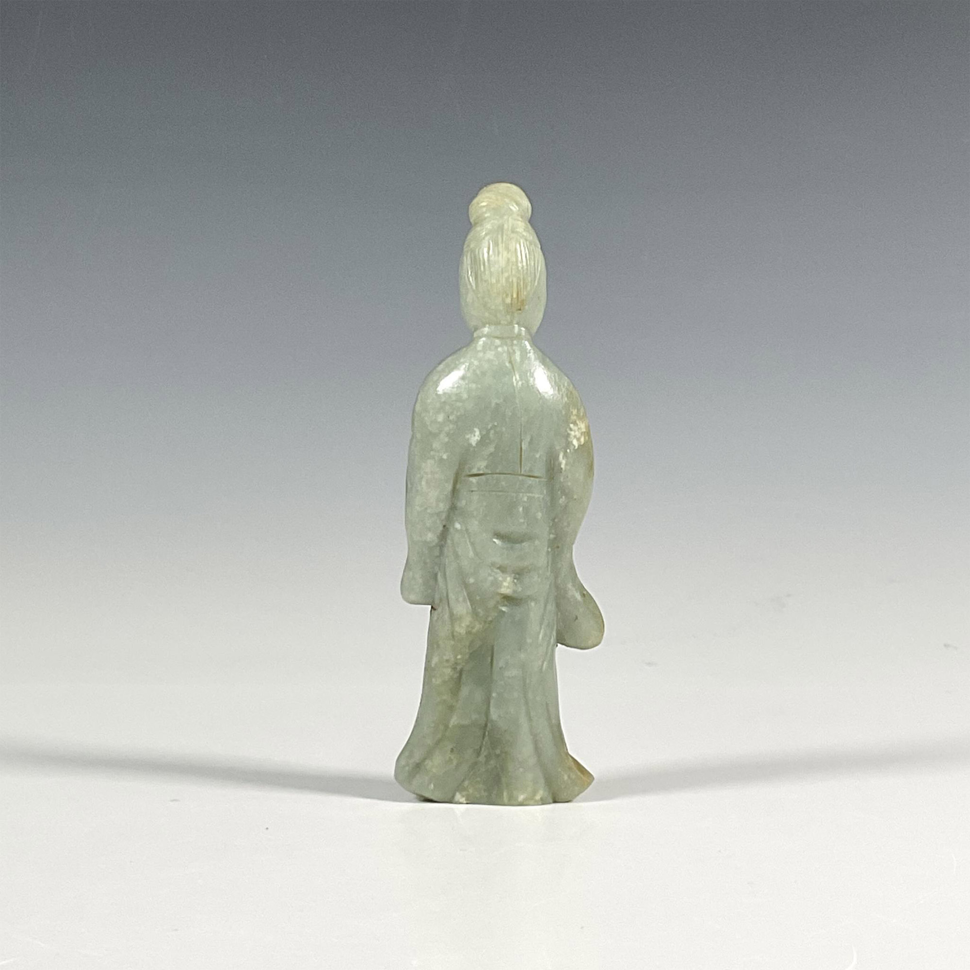 Chinese Carved Jade Stone Guanyin Figurine - Image 3 of 4