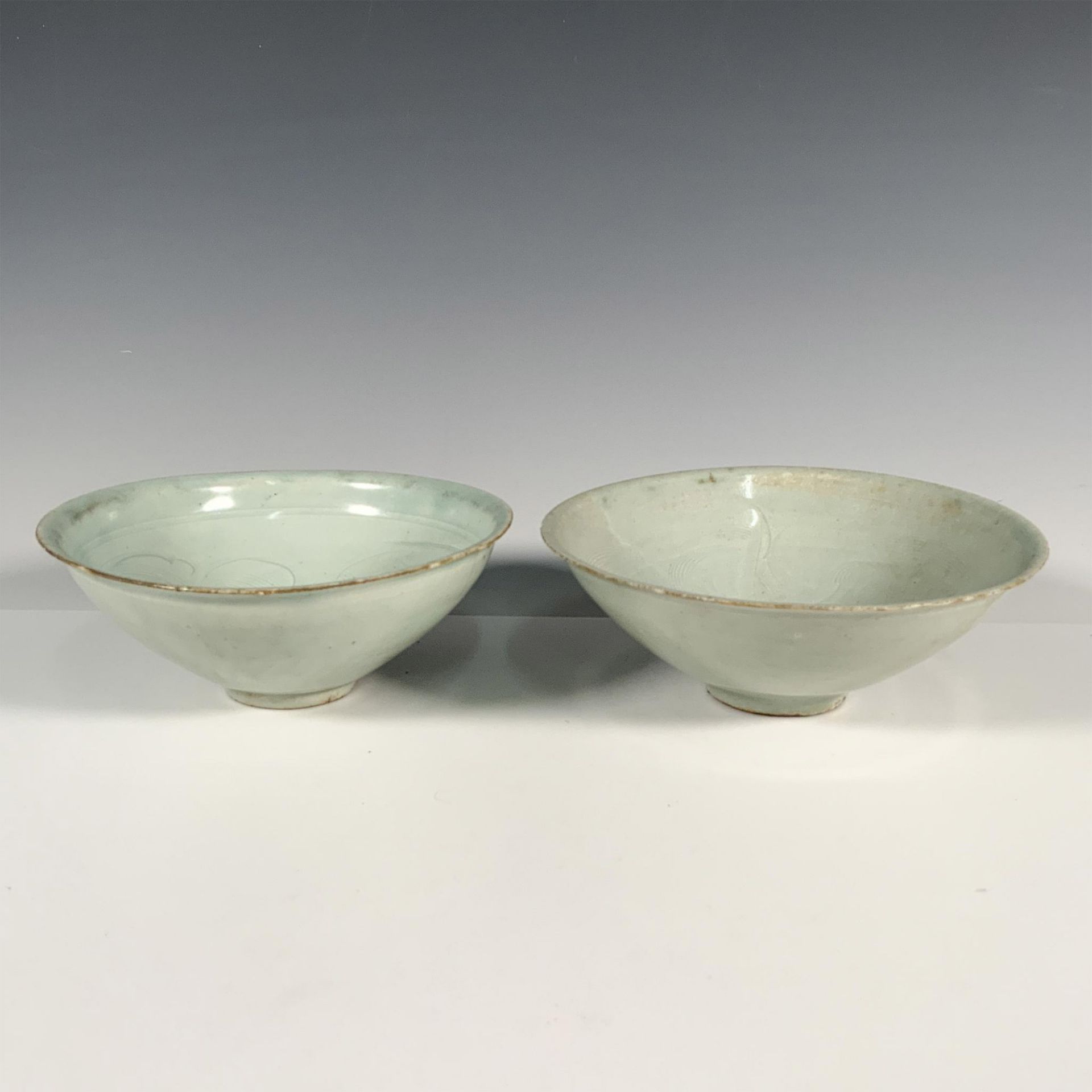 Pair of Chinese Porcelain Celadon Bowls