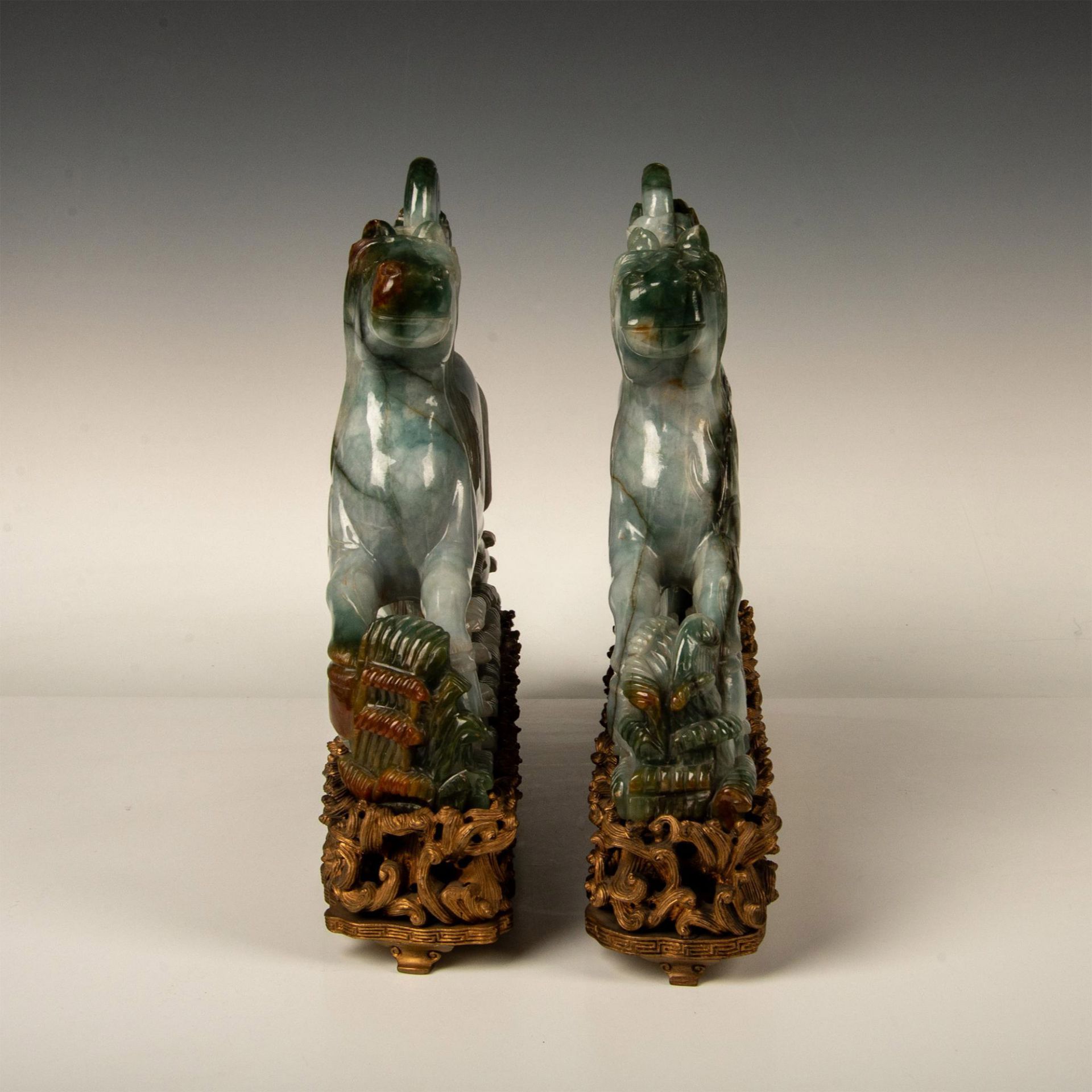 Pair of Antique Chinese Jadeite Horse Sculptures - Image 10 of 10