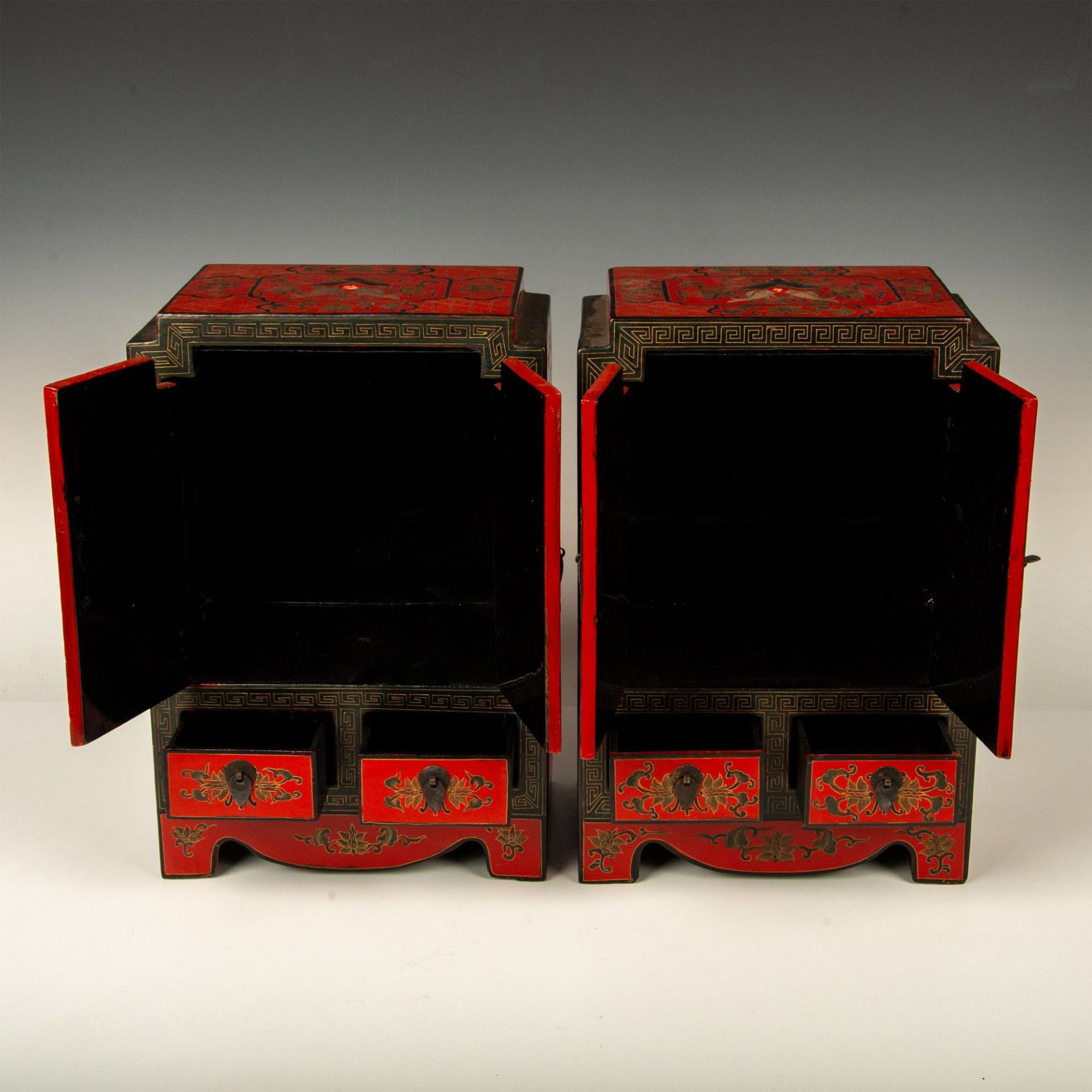 Pair of Antique Chinese Lacquer Cabinets - Image 3 of 6