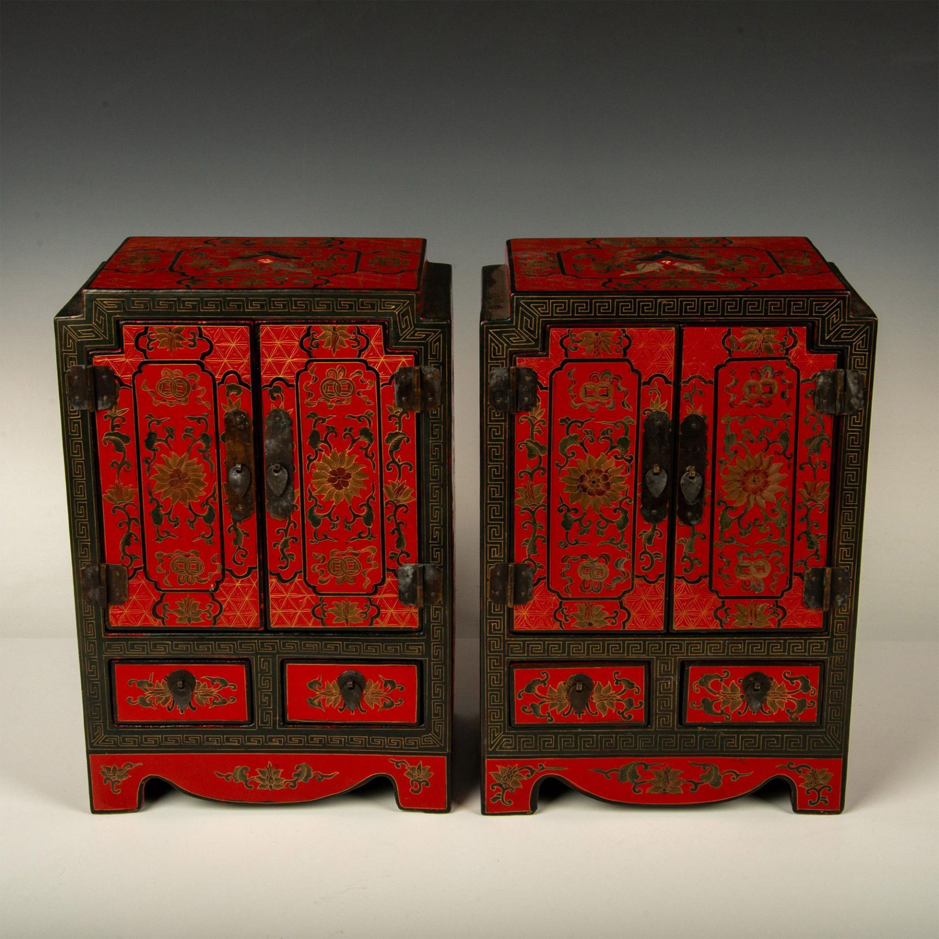 Pair of Antique Chinese Lacquer Cabinets - Image 2 of 6