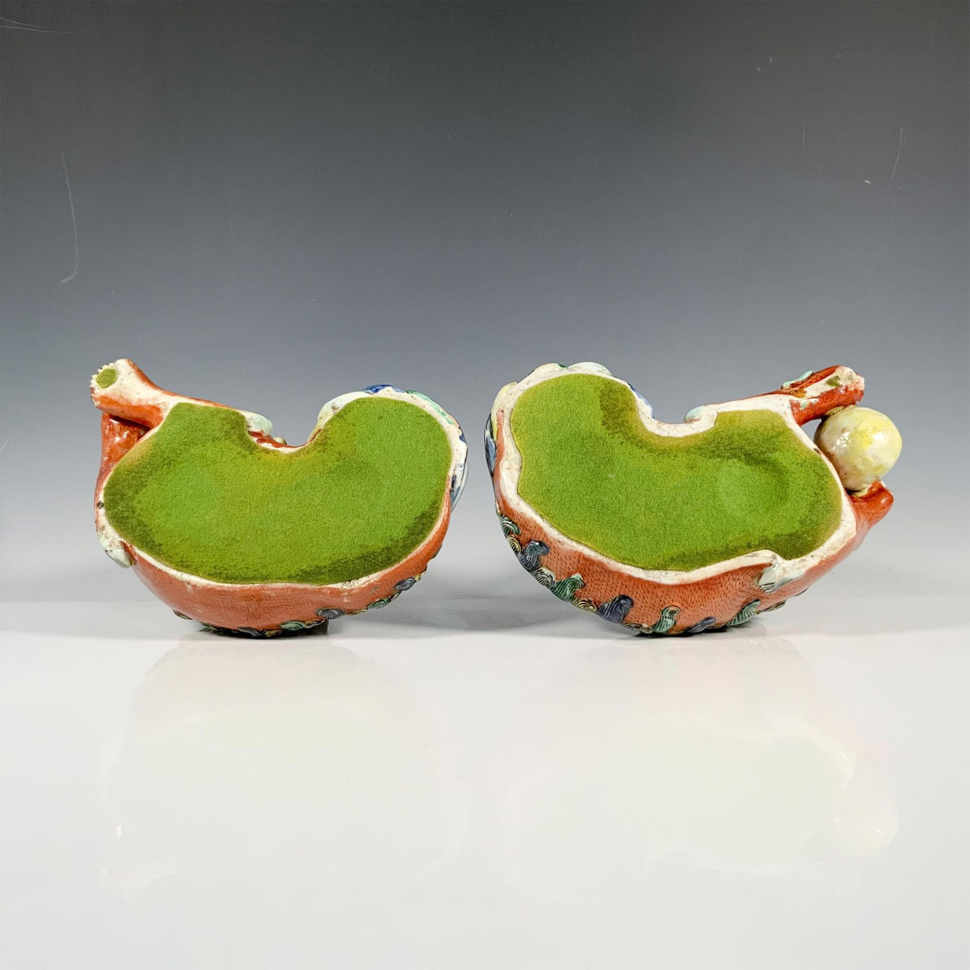 Pair of 19th Century Chinese Ceramic Foo Dog Figurines - Image 3 of 3