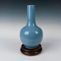 Chinese Clair-de-Lune Porcelain Vase with Base