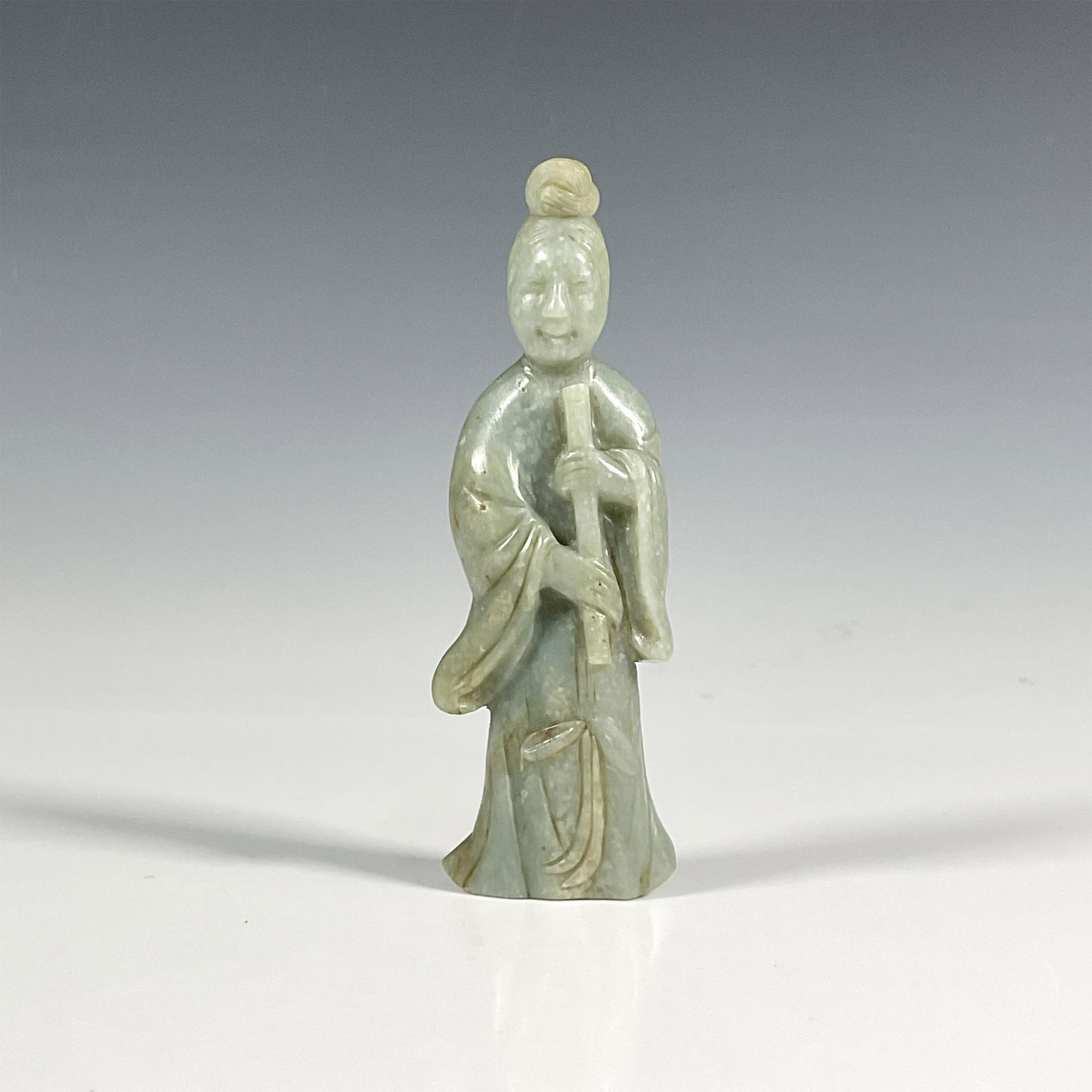 Chinese Carved Jade Stone Guanyin Figurine