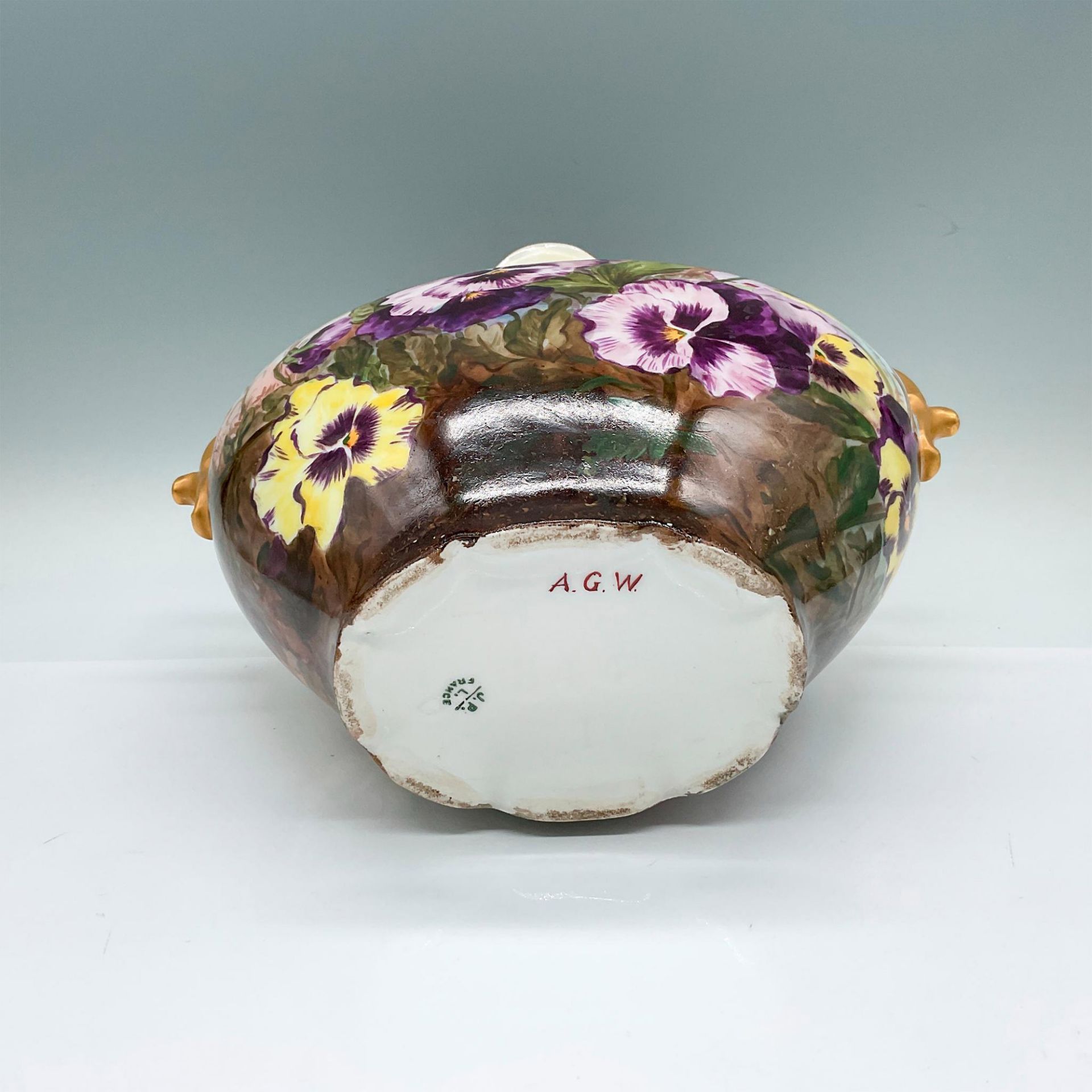 Jean Pouyat Porcelain Limoges Floral Vase - Bild 3 aus 3