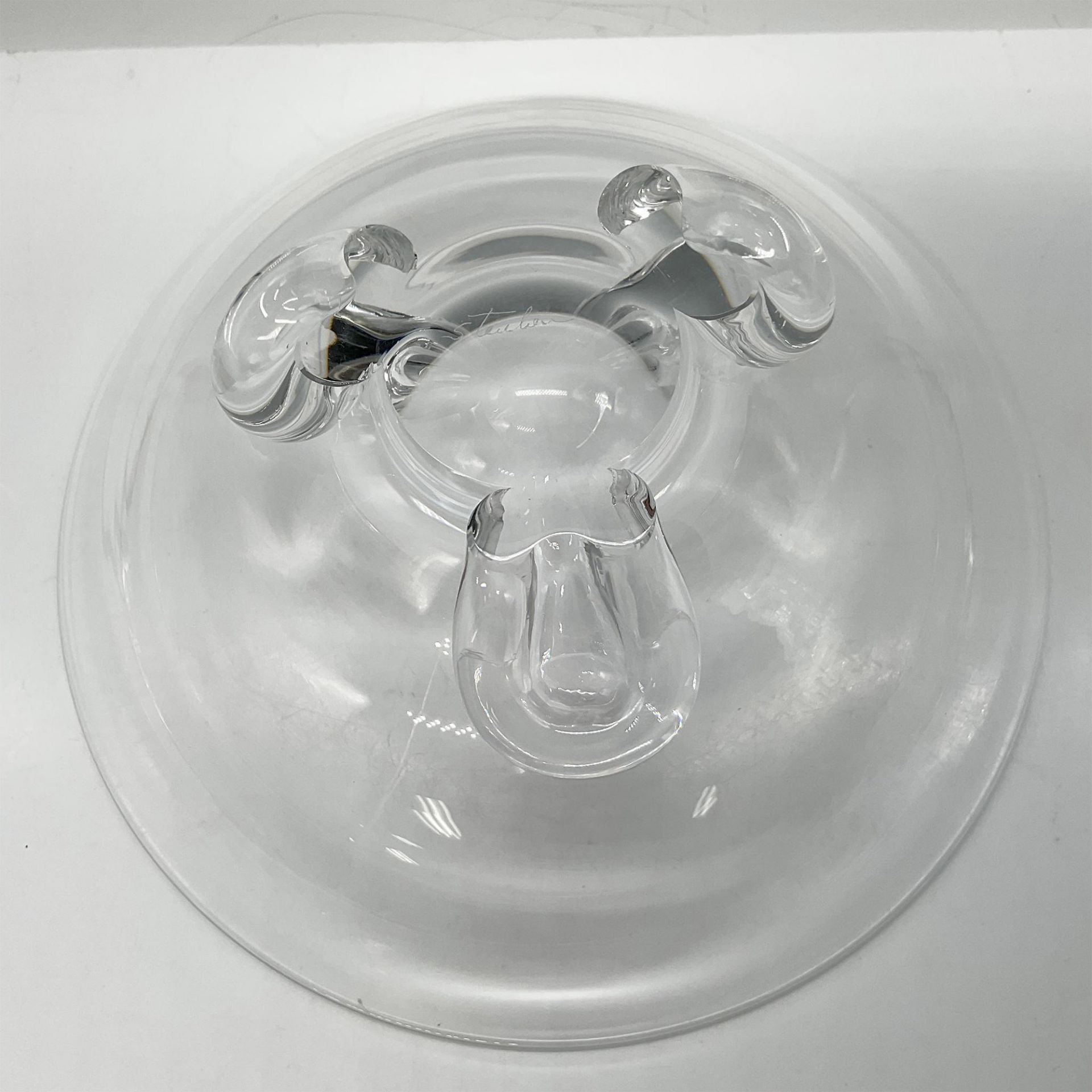 Steuben Clear Crystal Glass Footed Bowl - Bild 3 aus 3