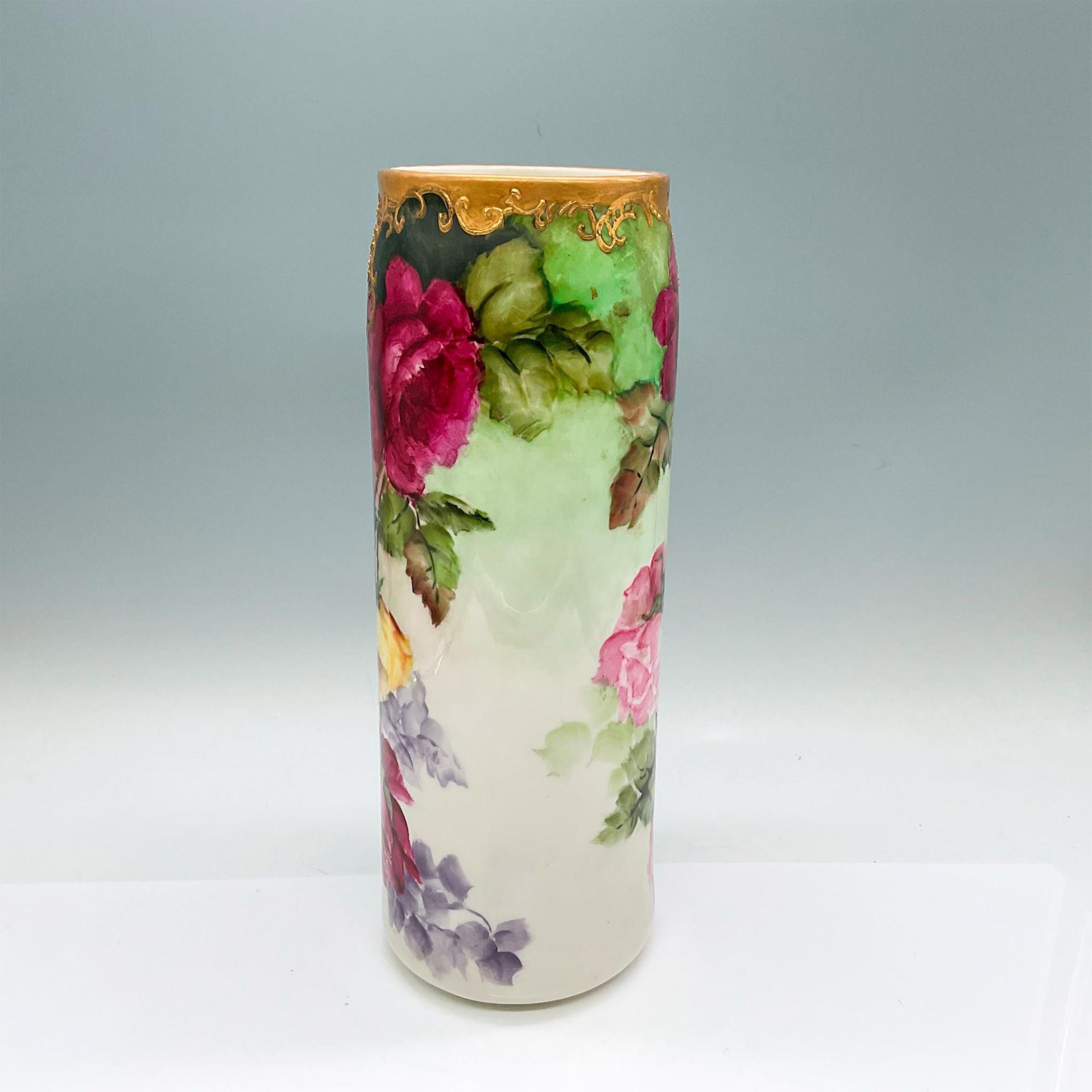American Belleek Porcelain Floral Vase, Inscribed - Bild 3 aus 4