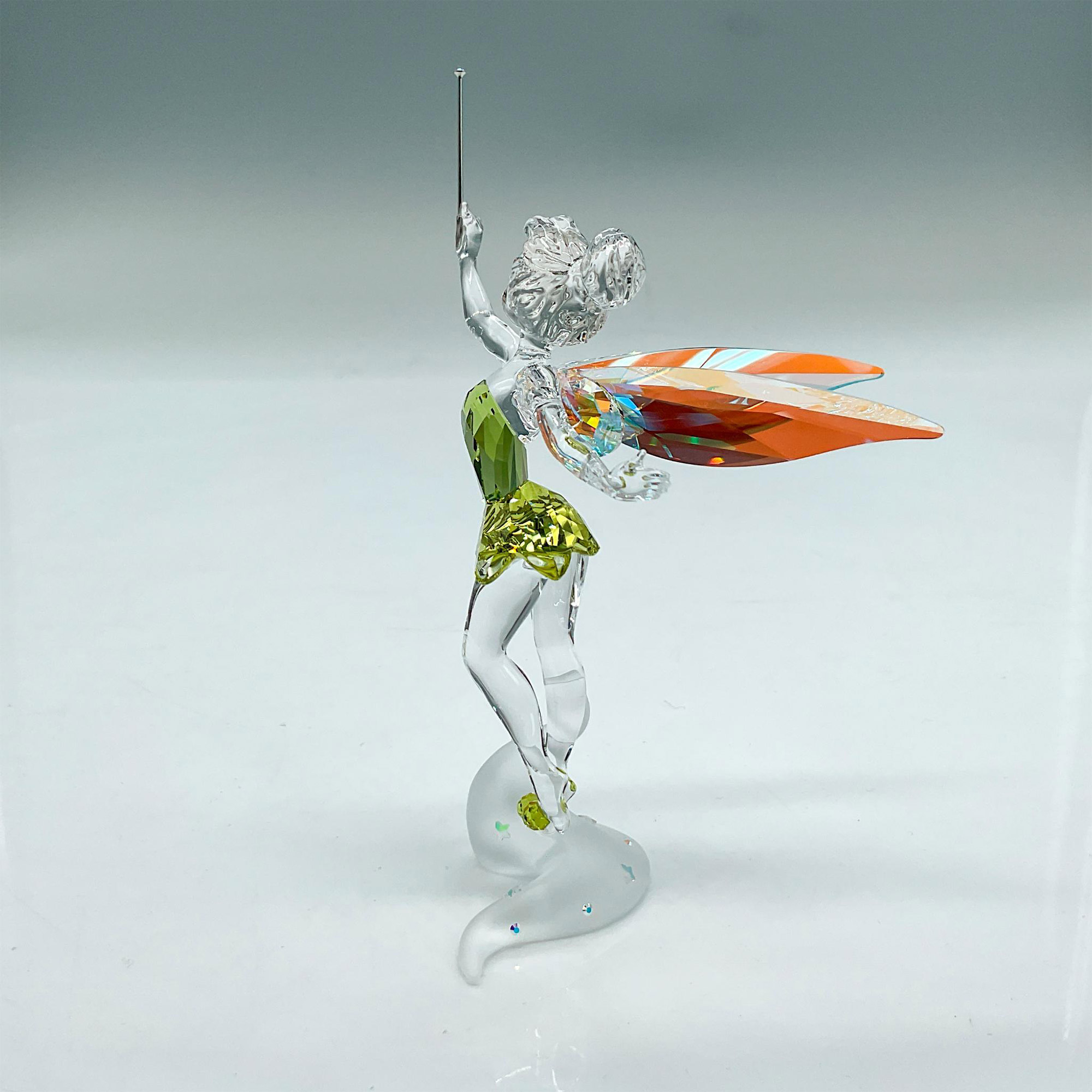 Swarovski Silver Crystal Figurine, Tinkerbell Green Dress - Image 2 of 5