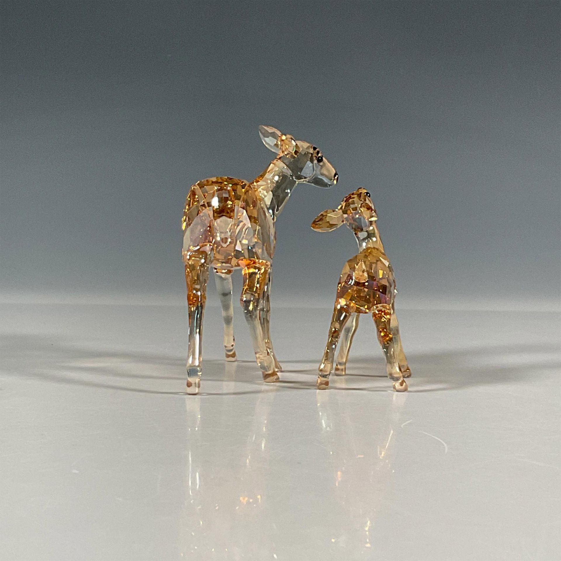 Pair of Swarovski Crystal Figurines, Fawn and Doe - Bild 2 aus 5