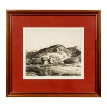 Arthur Millier, Original Engraving on Paper, Malibu, Signed