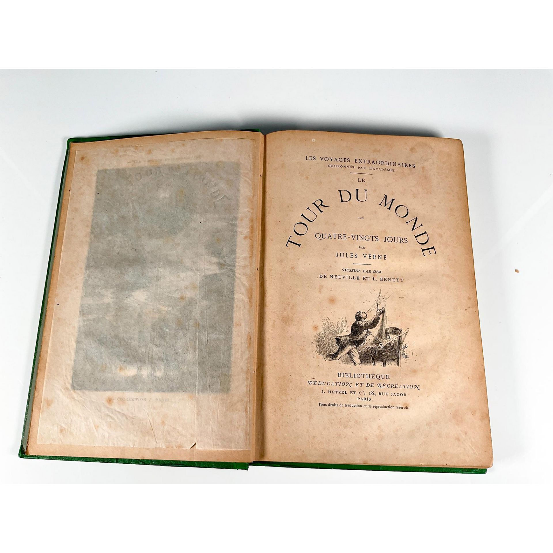 Jules Verne, Le Tour du Monde 80 Jours Aux Bouquets de Roses - Image 3 of 4