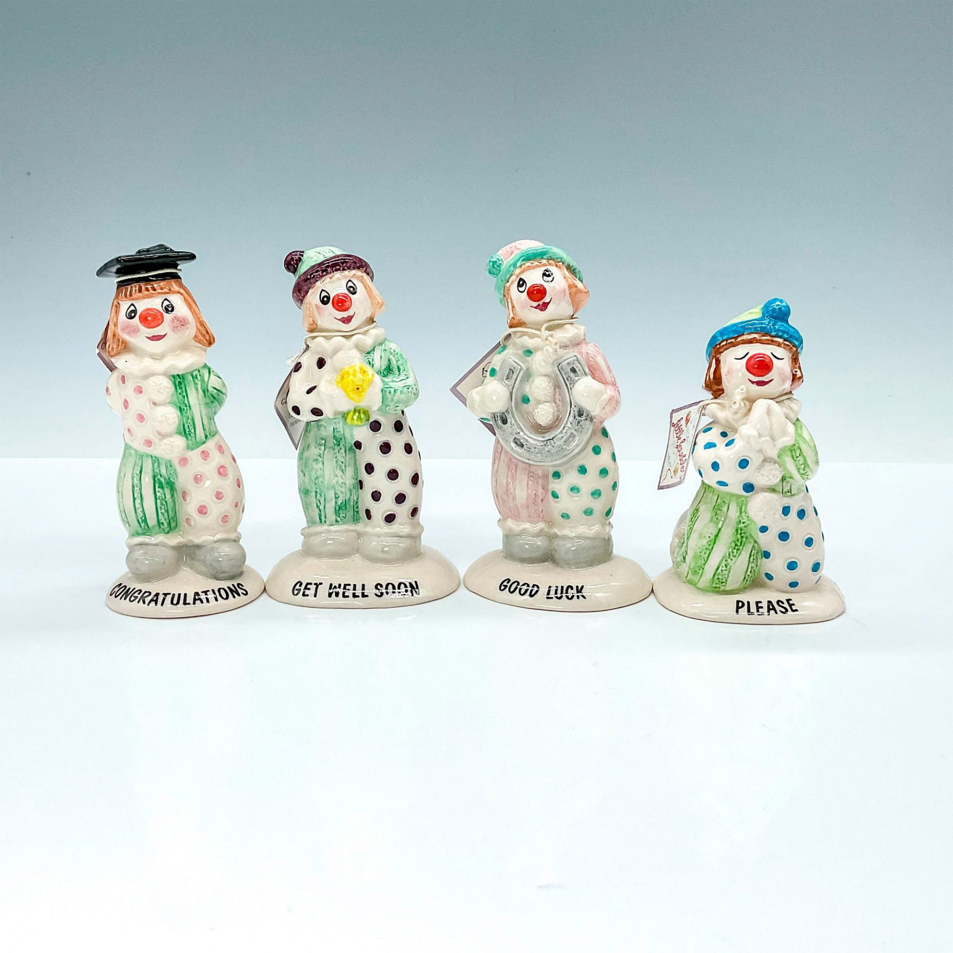 4pc Beswick Lovables Clown Figurines, LL6, LL31, LL32, LL33