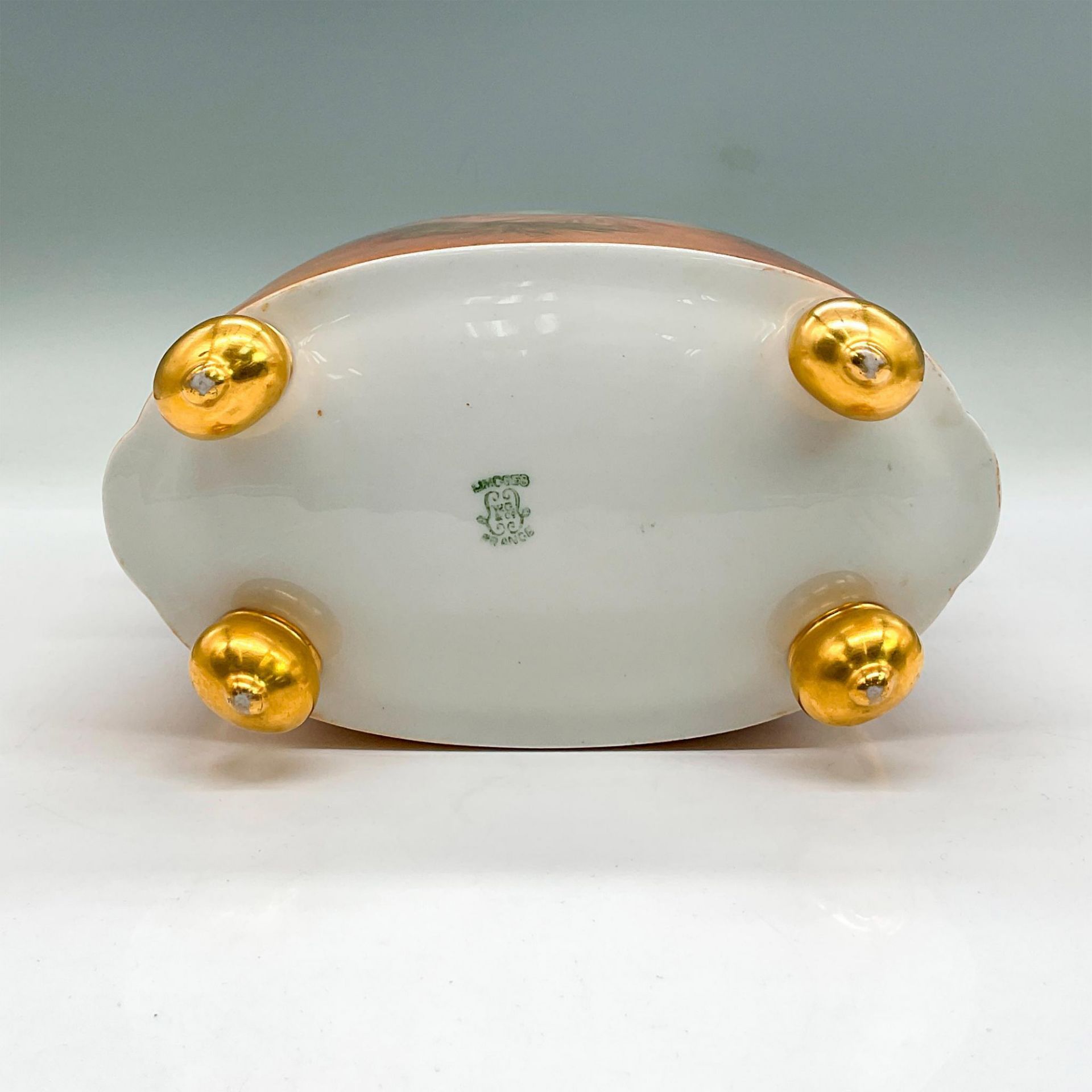 W G & Co Limoges Porcelain Oval Vase, Pinecones - Bild 3 aus 3