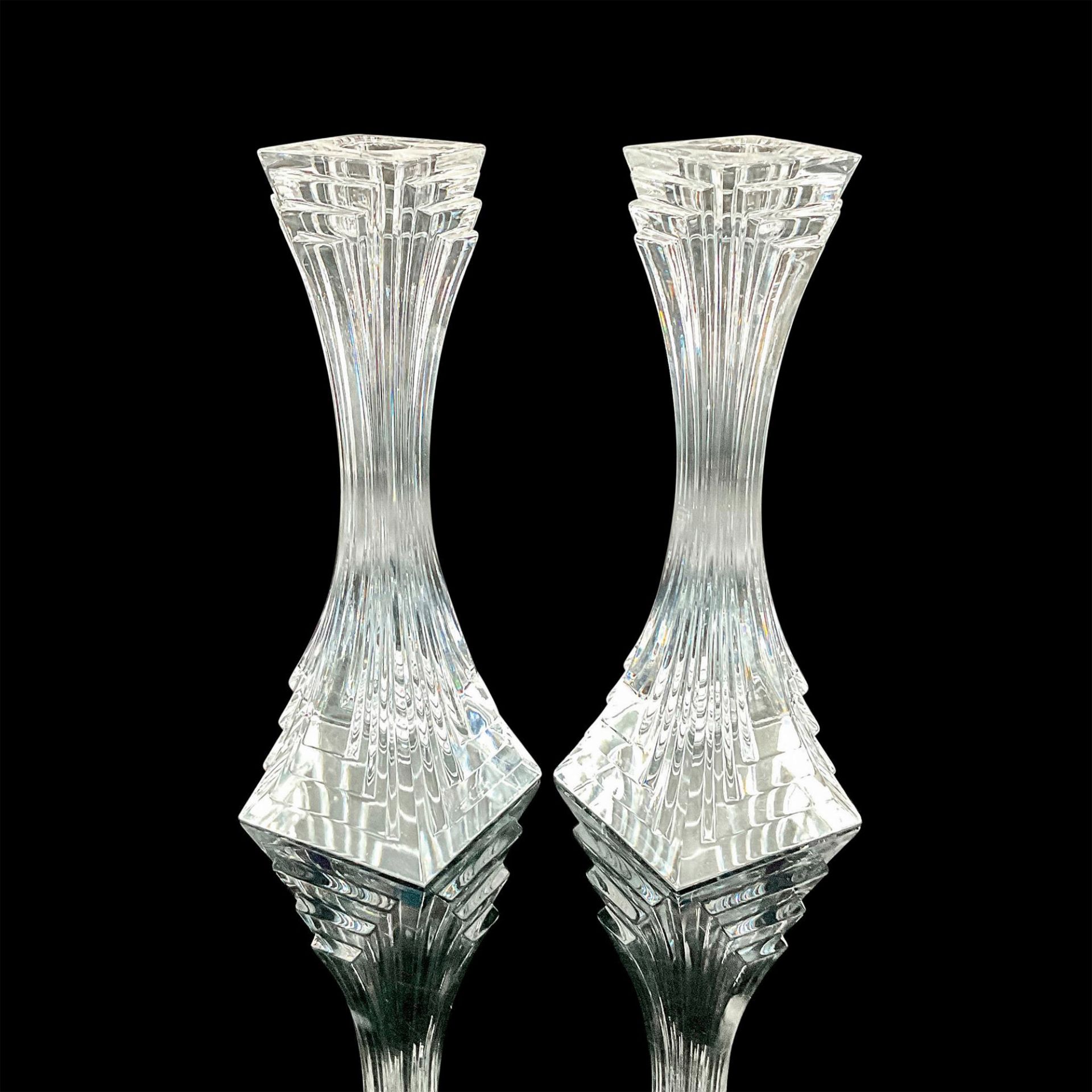 Pair of Mikasa Crystal Candlestick Holders, City Lights - Bild 2 aus 3