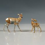 Pair of Swarovski Crystal Figurines, Fawn and Doe
