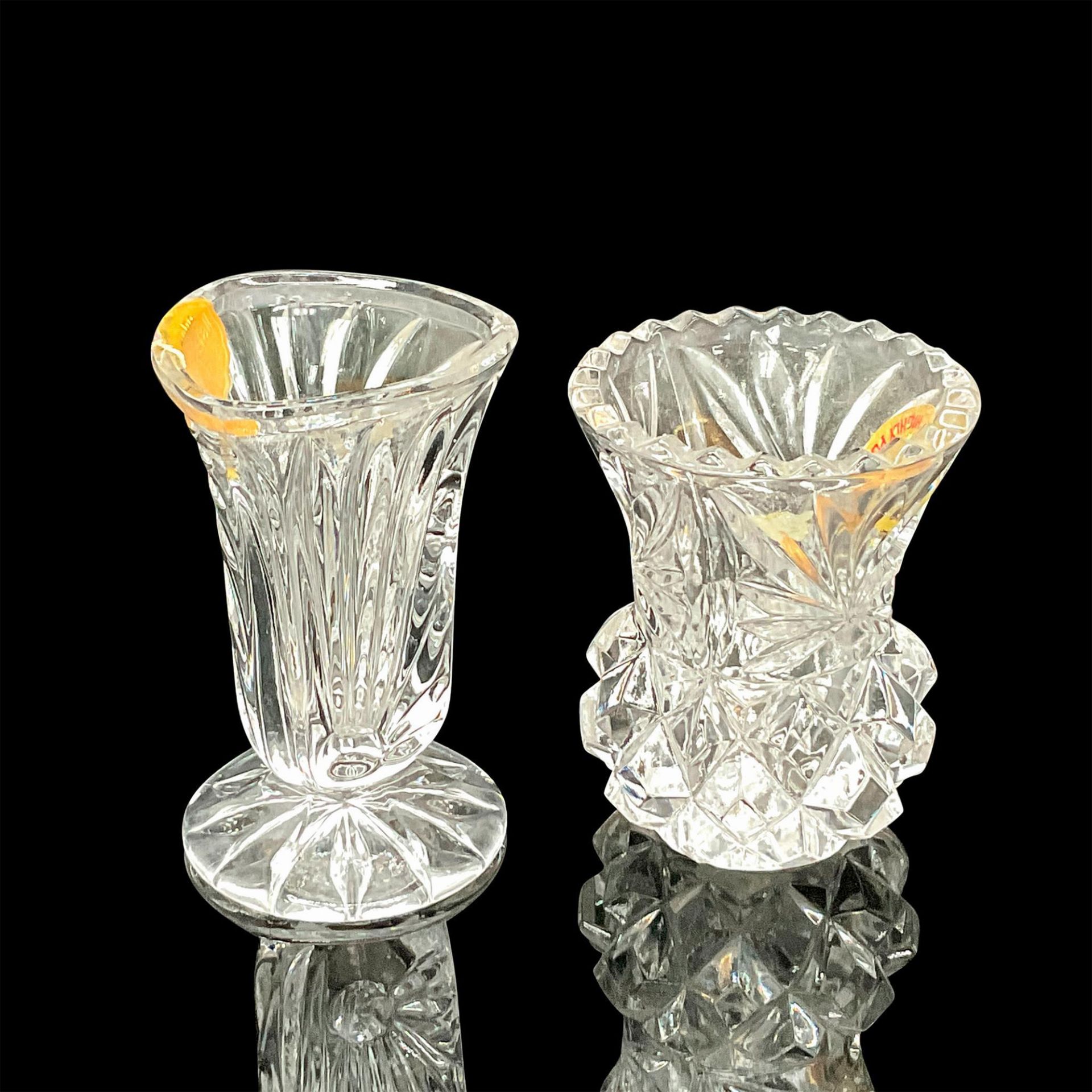 2pc Vintage Western Germany Crystal Mini Vases - Bild 2 aus 4