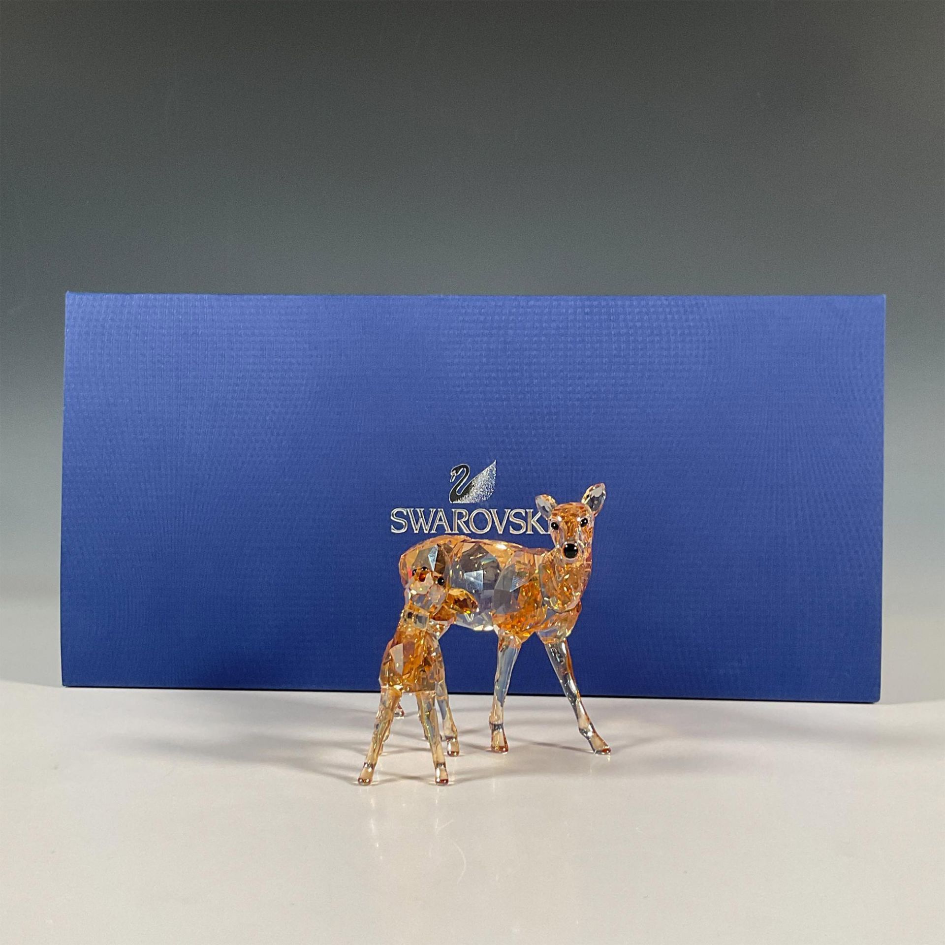 Pair of Swarovski Crystal Figurines, Fawn and Doe - Bild 4 aus 5