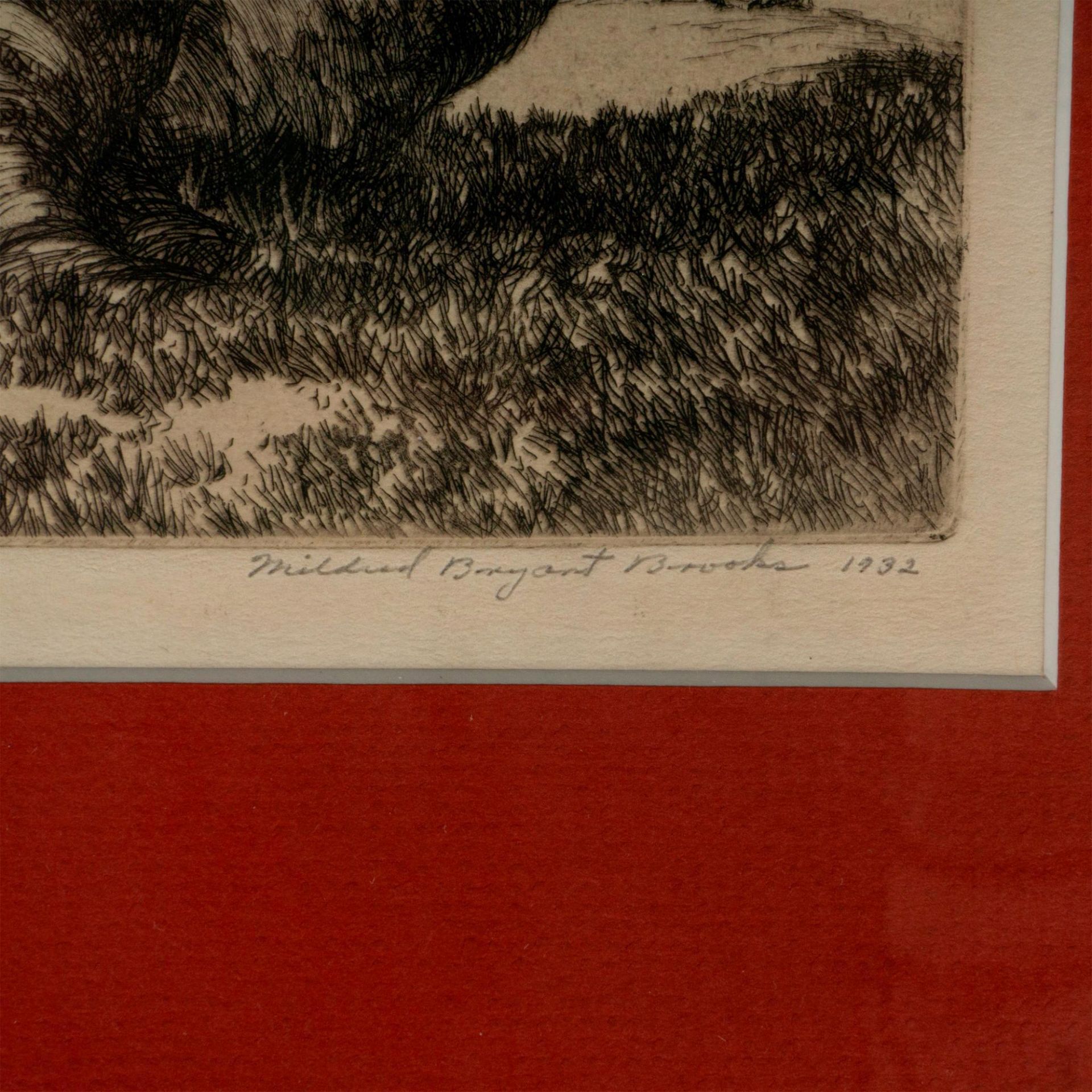 Mildred Bryant Brooks, Original Etching on Paper, Signed - Image 4 of 4