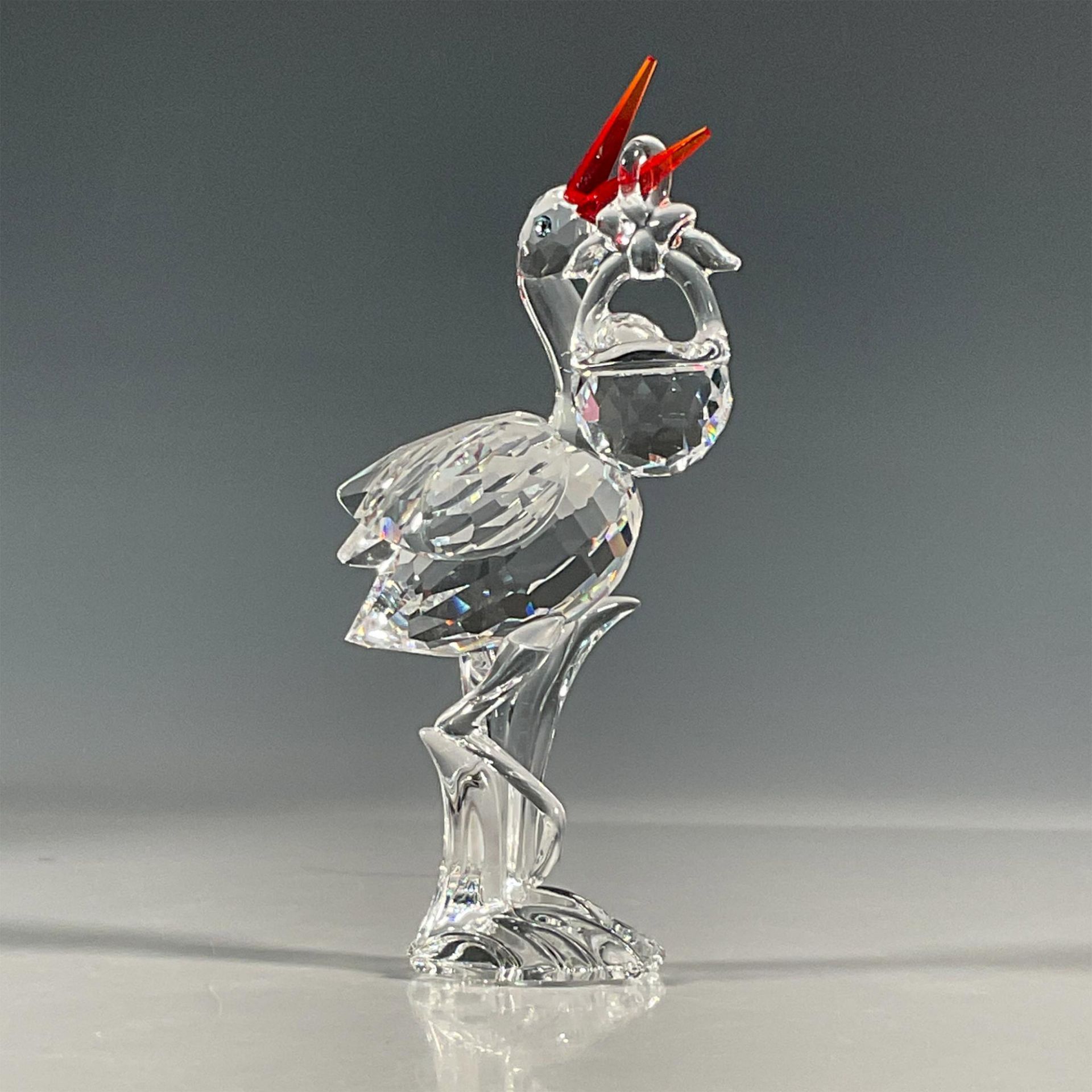 Swarovski Crystal Figurine, Stork with Baby