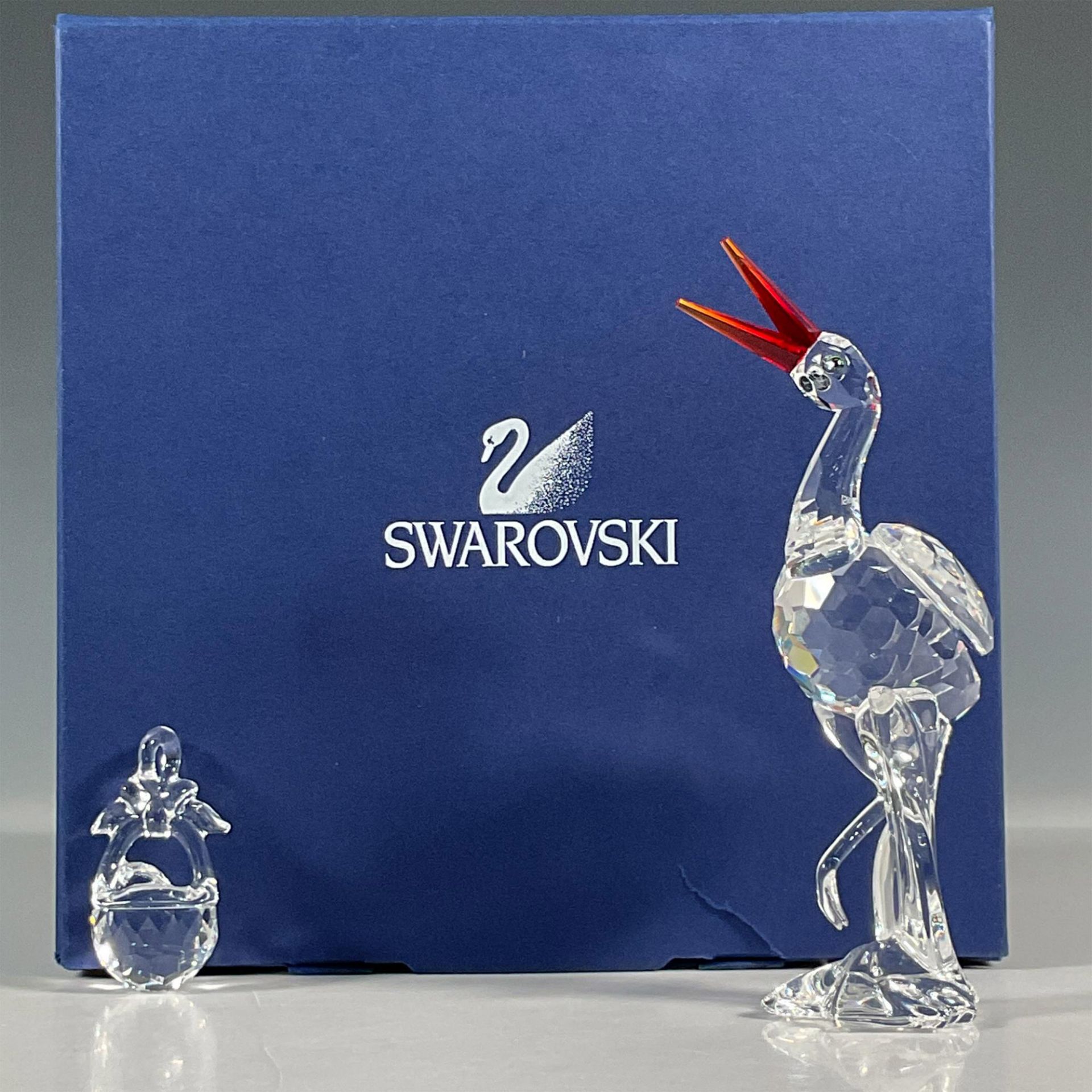 Swarovski Crystal Figurine, Stork with Baby - Bild 3 aus 6
