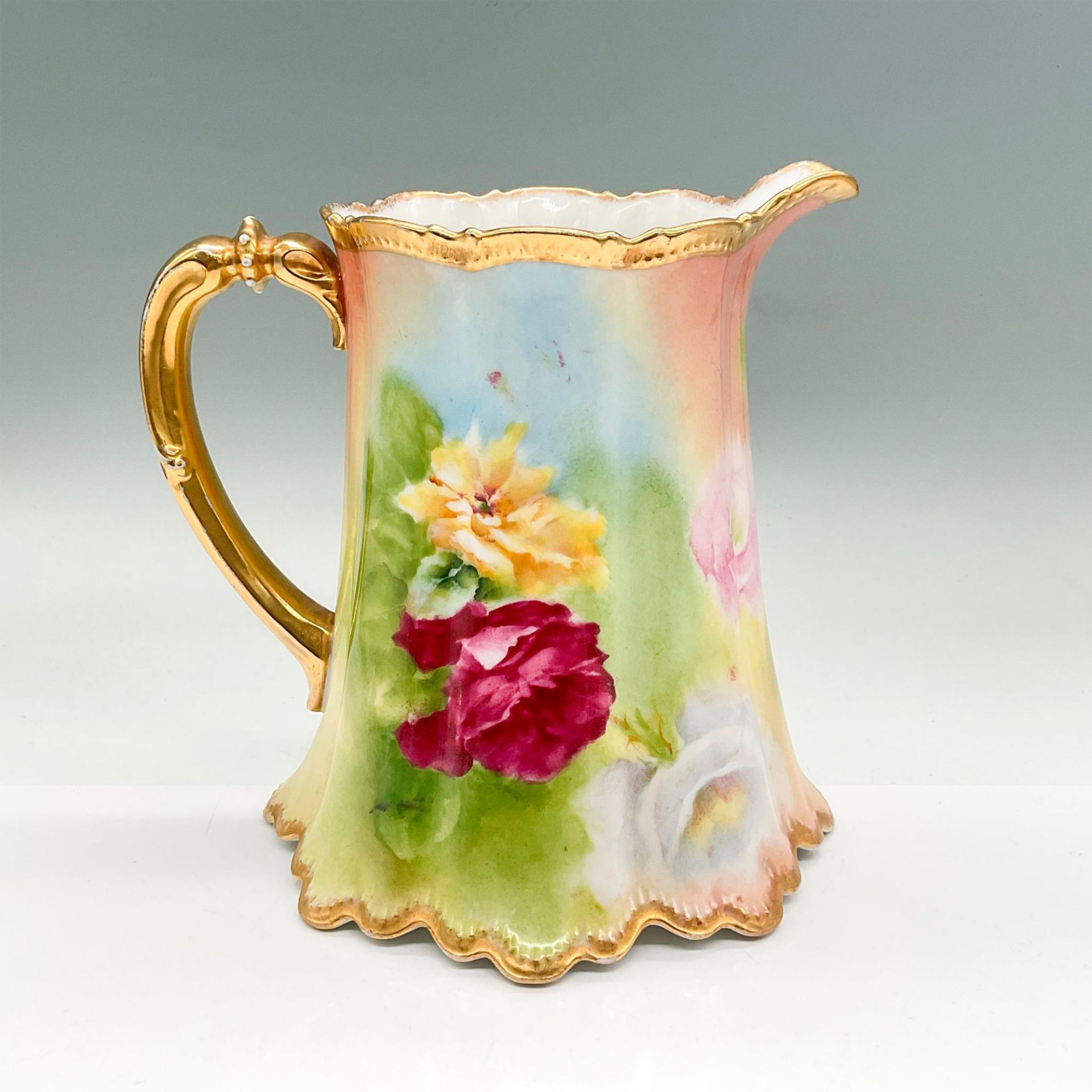 Coronet Limoges Porcelain Pitcher, Roses - Image 2 of 3