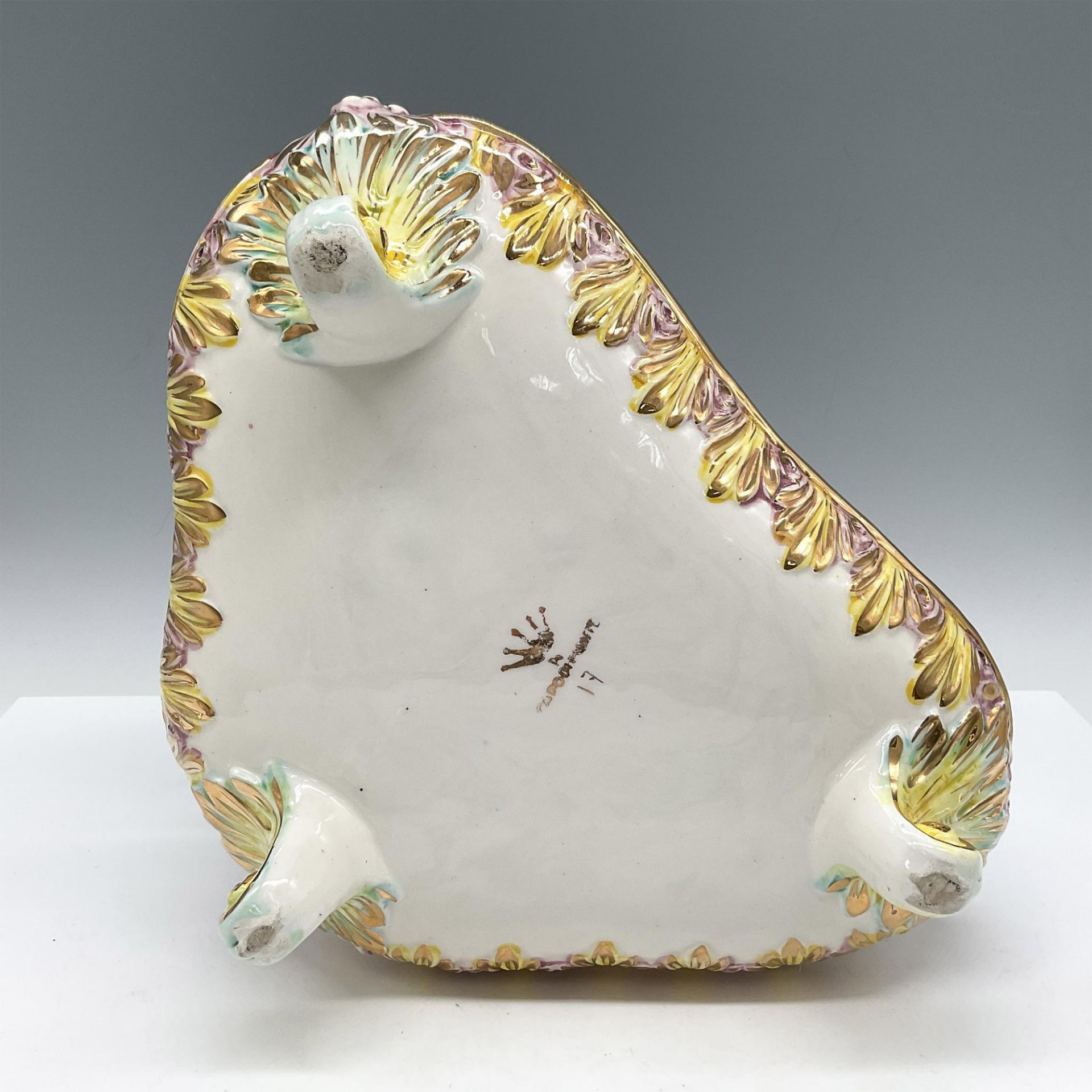 Antique Large Capodimonte Porcelain Lidded Box - Bild 4 aus 4