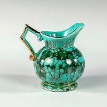Mid-Century Hand Painted Porcelain Delft Gilt Accent Vase