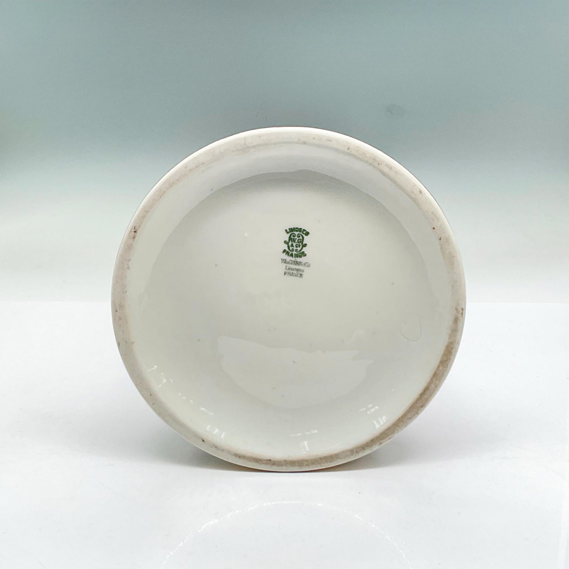 W G & Co Limoges Porcelain Vase, Flowers - Bild 3 aus 3
