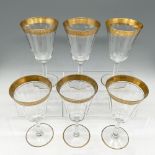 6pc Tiffin Rambler Rose Gold Rimmed Water Goblet