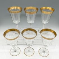 6pc Tiffin Rambler Rose Gold Rimmed Water Goblet