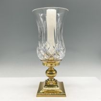 2pc Waterford Crystal and Brass Candle Holder