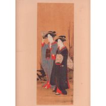 Japanese Bijin-Ga Print on Paper