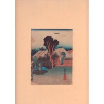 Hiroshige (Japanese, 1797-1858) Woodblock Print, Totsuka