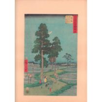 Hiroshige (Japanese, 1797-1858) Woodblock Print, Akasaka