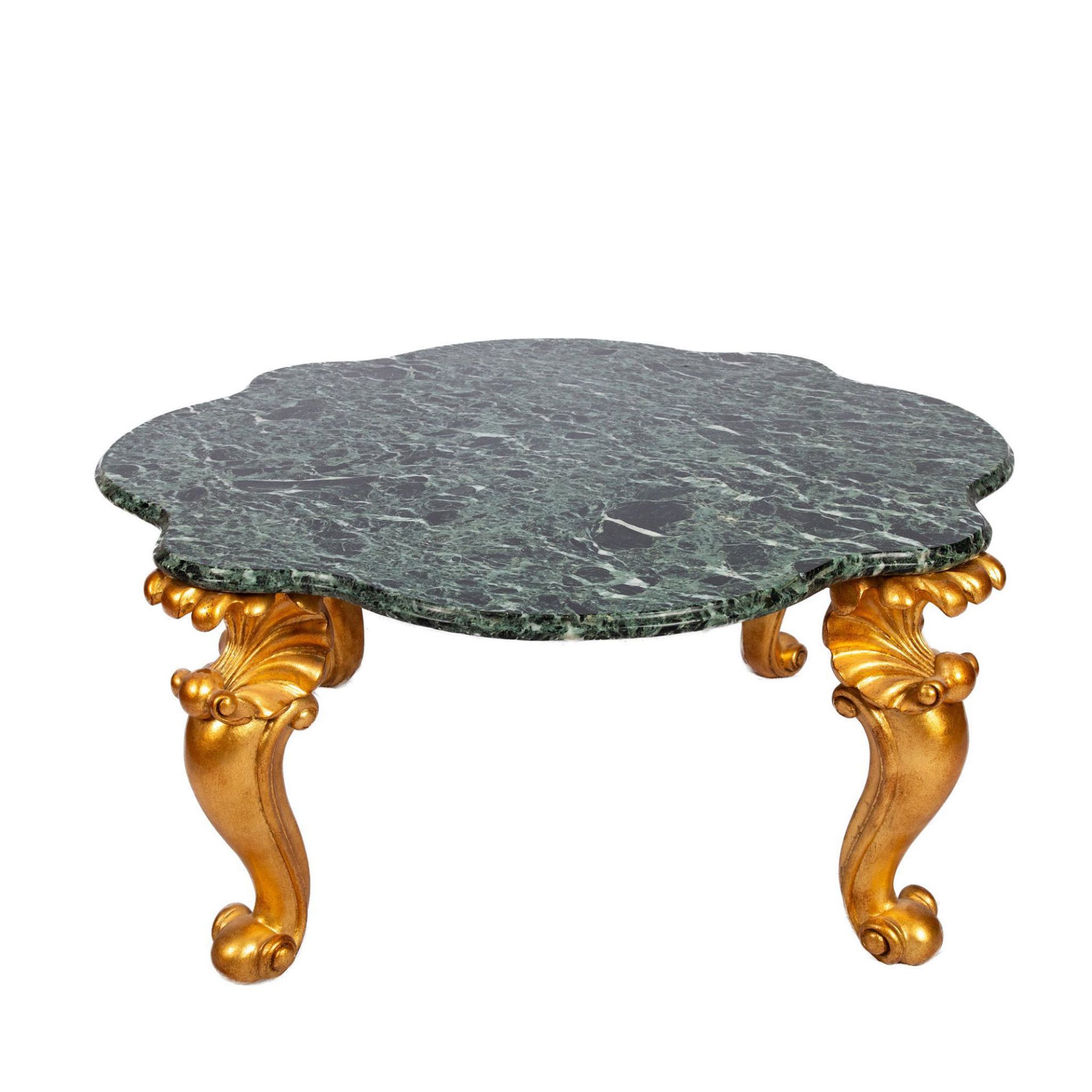 French Baroque Style Marble Coffee Table - Image 2 of 4