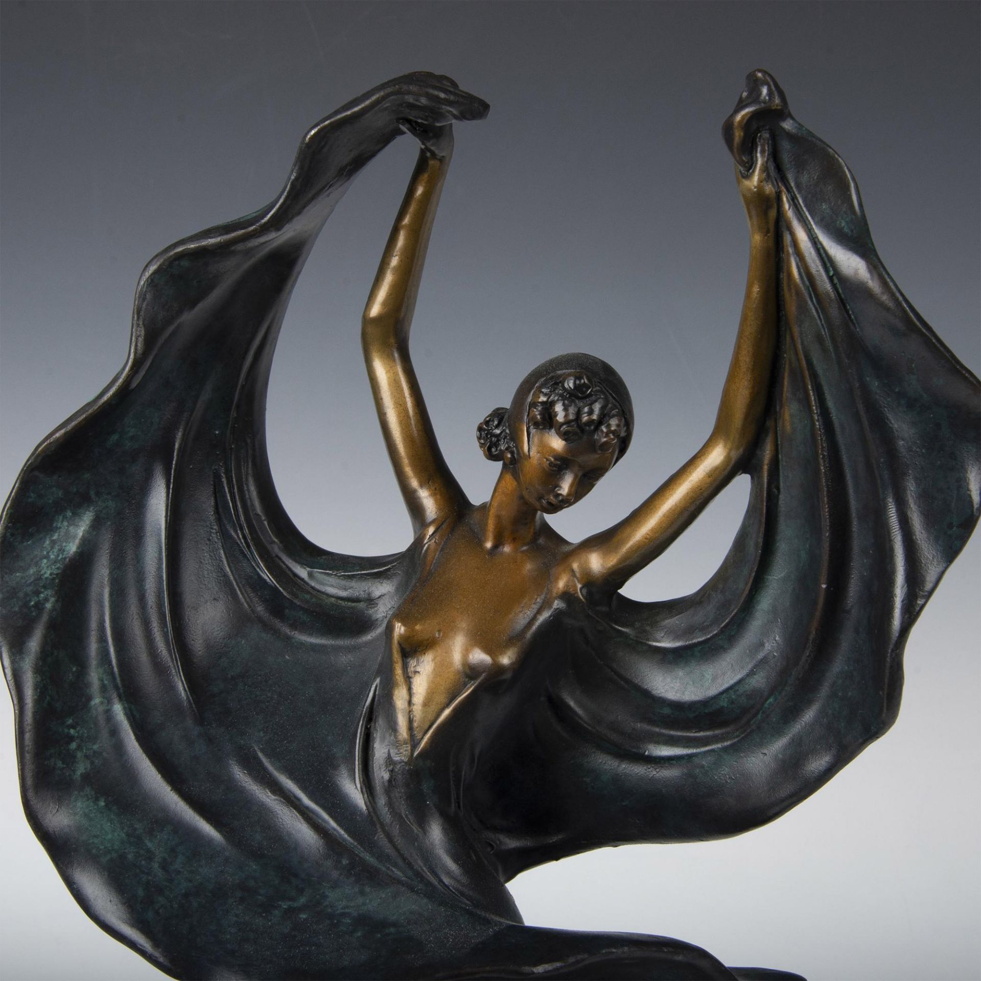 Louis Icart (After) Original Bronze Sculpture Dancer, Signed - Image 2 of 7