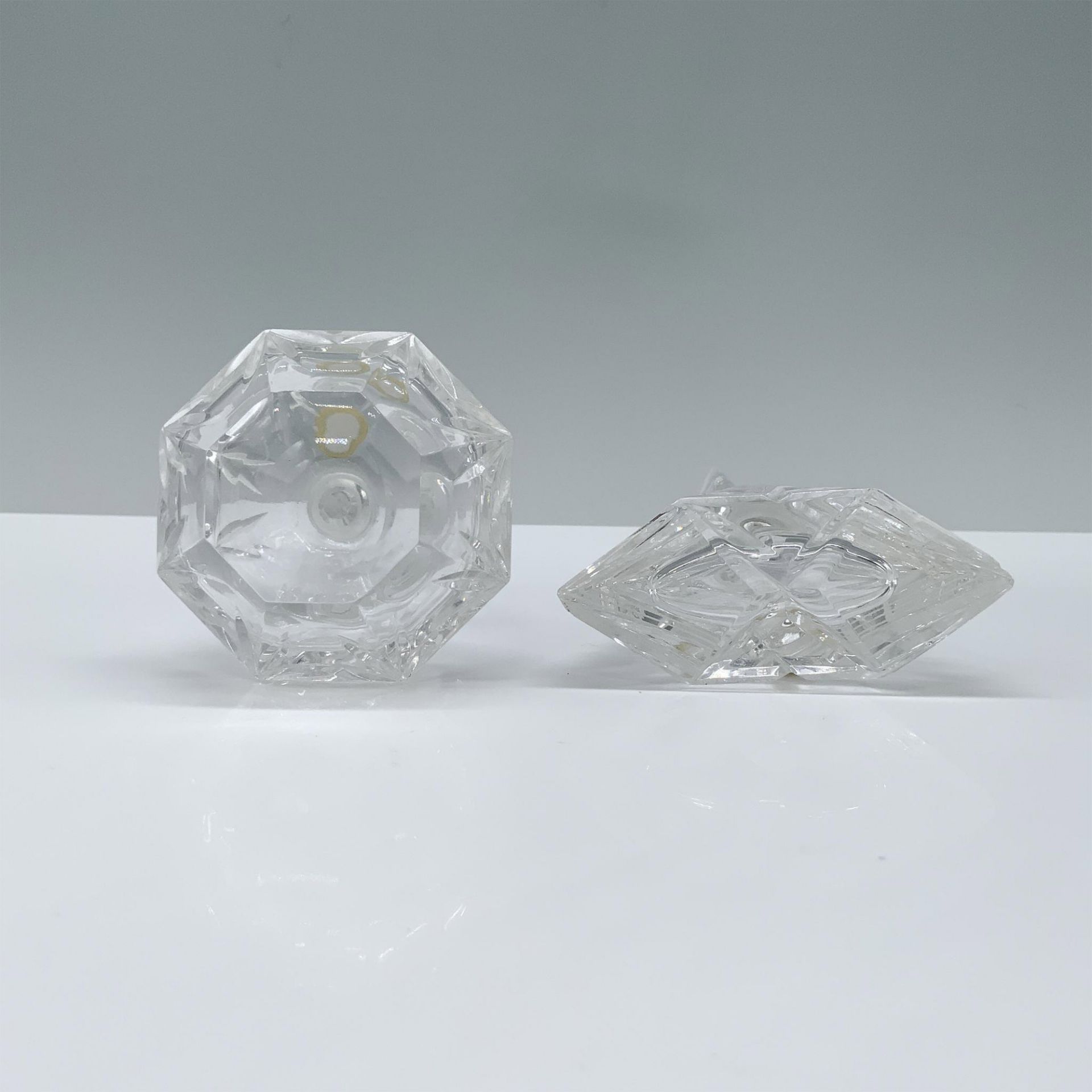 2pc Crystal Hand Cut Perfume Bottles and Stoppers - Bild 3 aus 3
