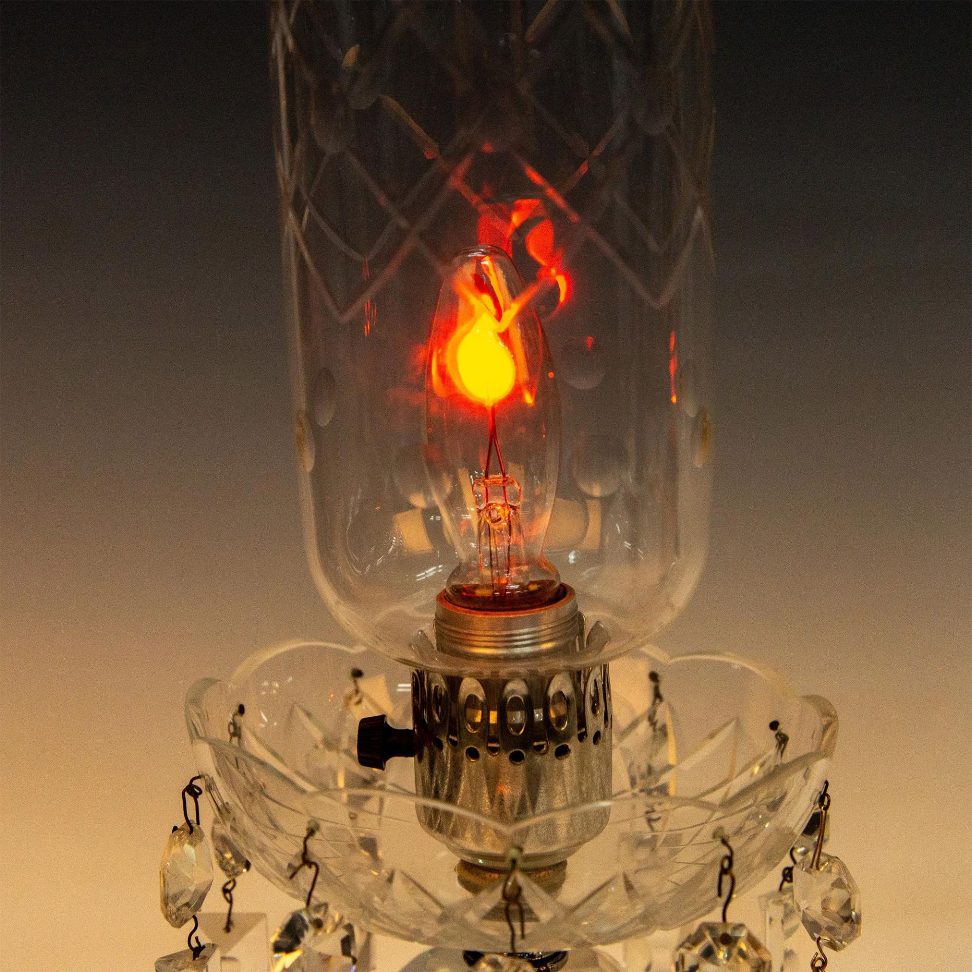 Pair of MCM Crystal Boudoir Lamps - Image 3 of 7