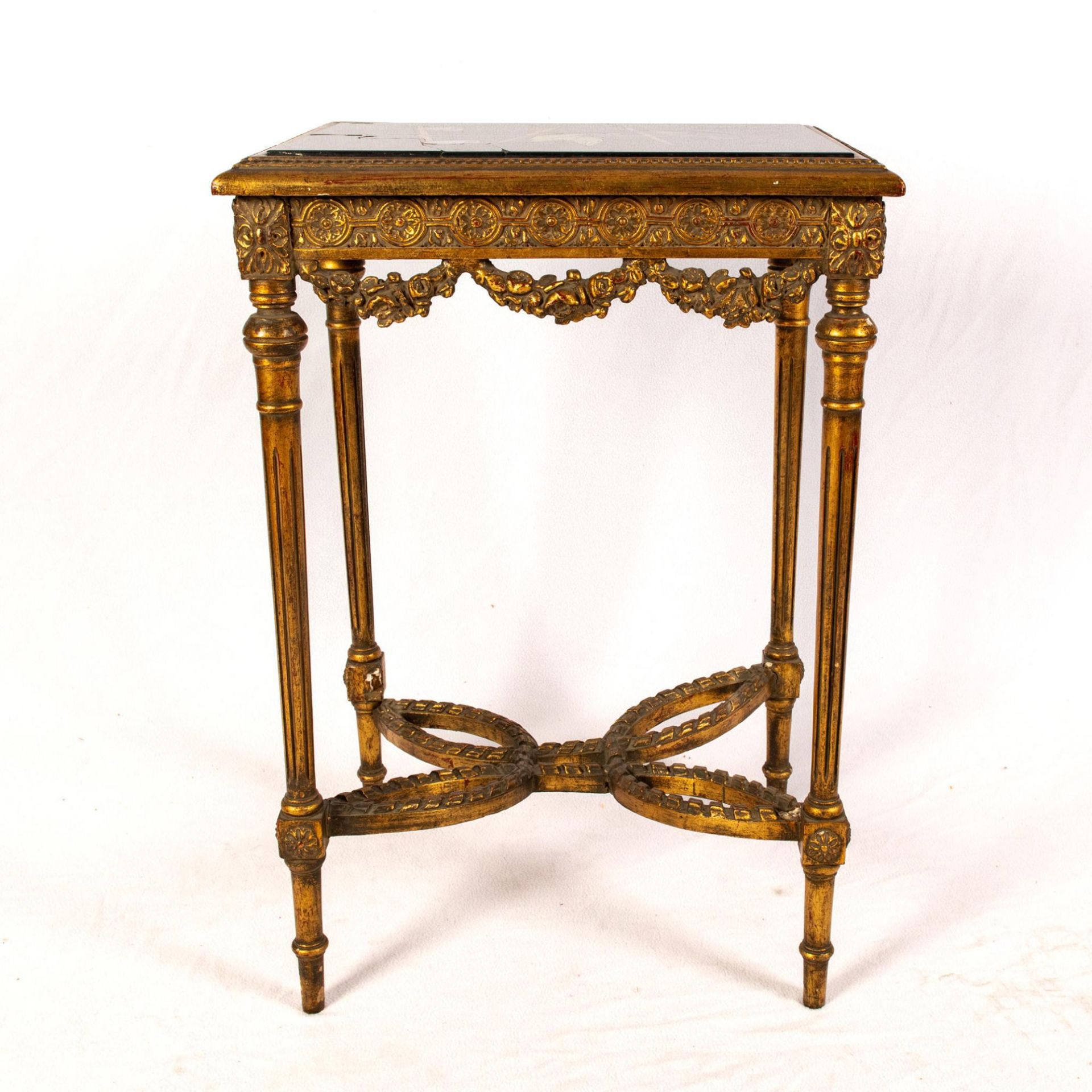 French Louis XVI Style Pietra Dura Side Table - Image 6 of 9