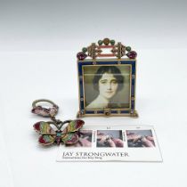 2pc Jay Strongwater Picture Frame and Key Ring